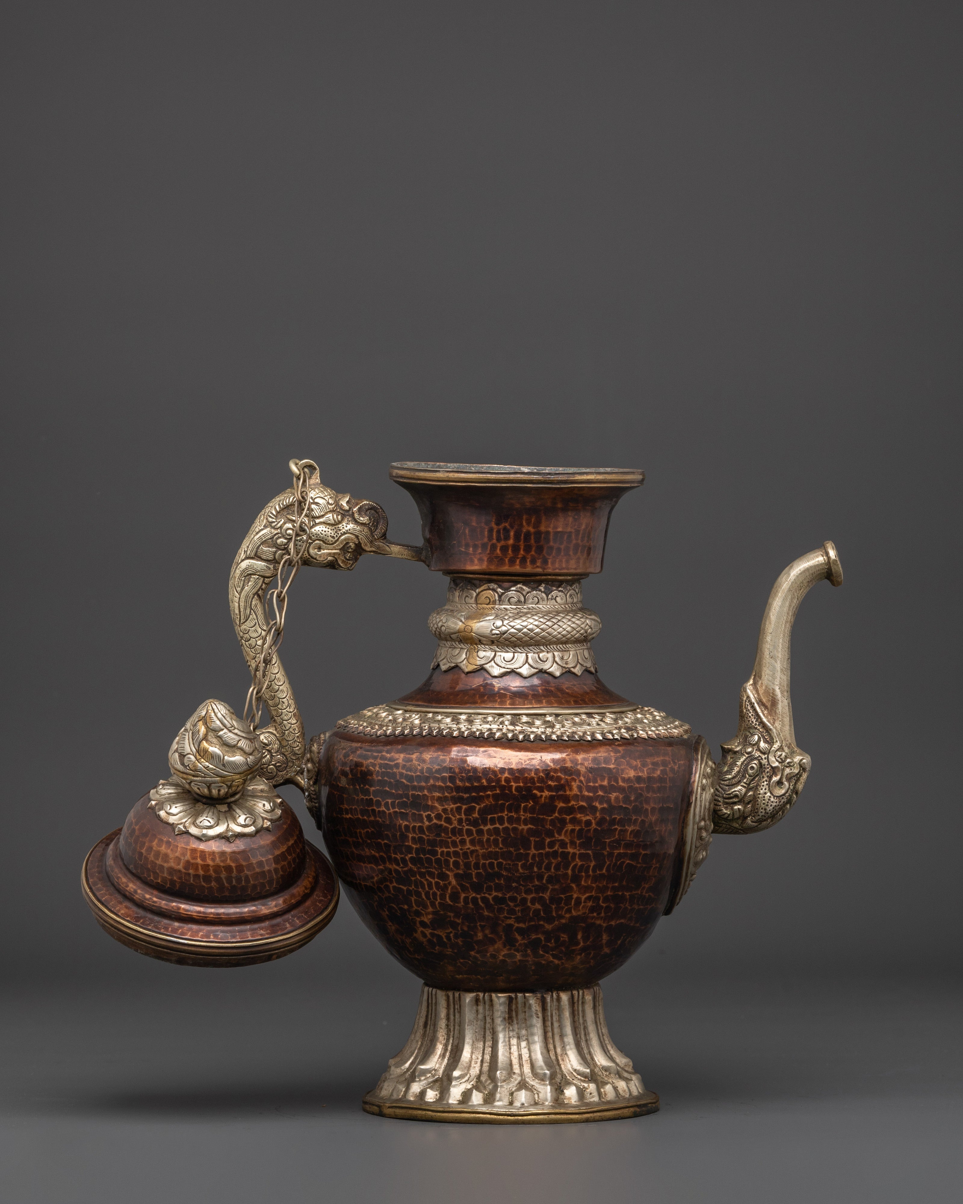 Handcrafted Copper Tea Pot | Traditional Tibetan Ritual Vessel