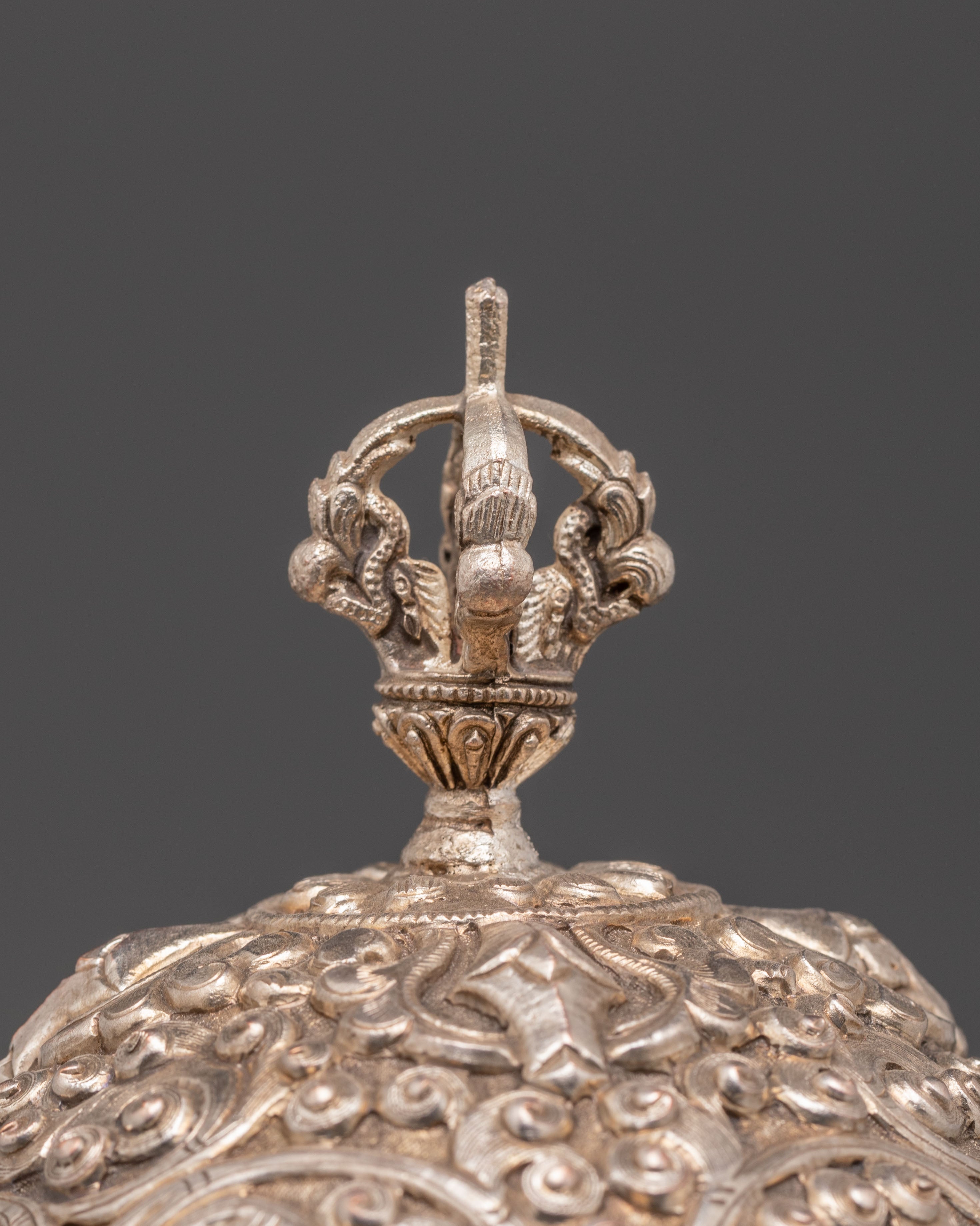 Kapala for Buddhist Ritual | Silver Plated Copper Skull Cup