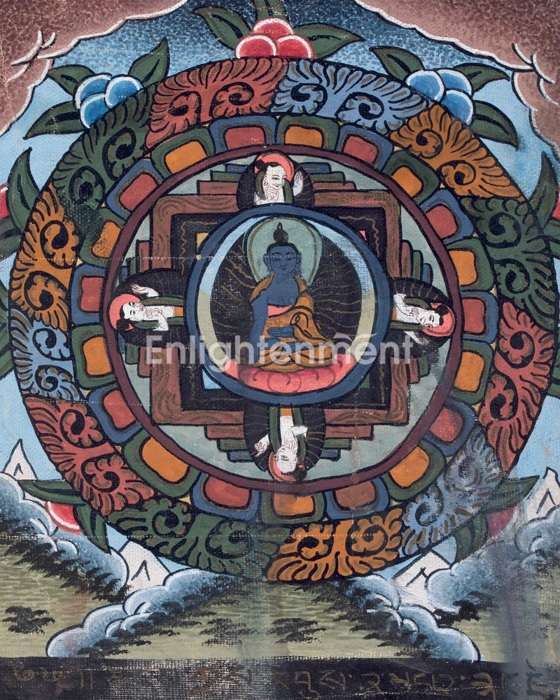 Vintage Buddha Mandala | Aged Cultural Masterpiece