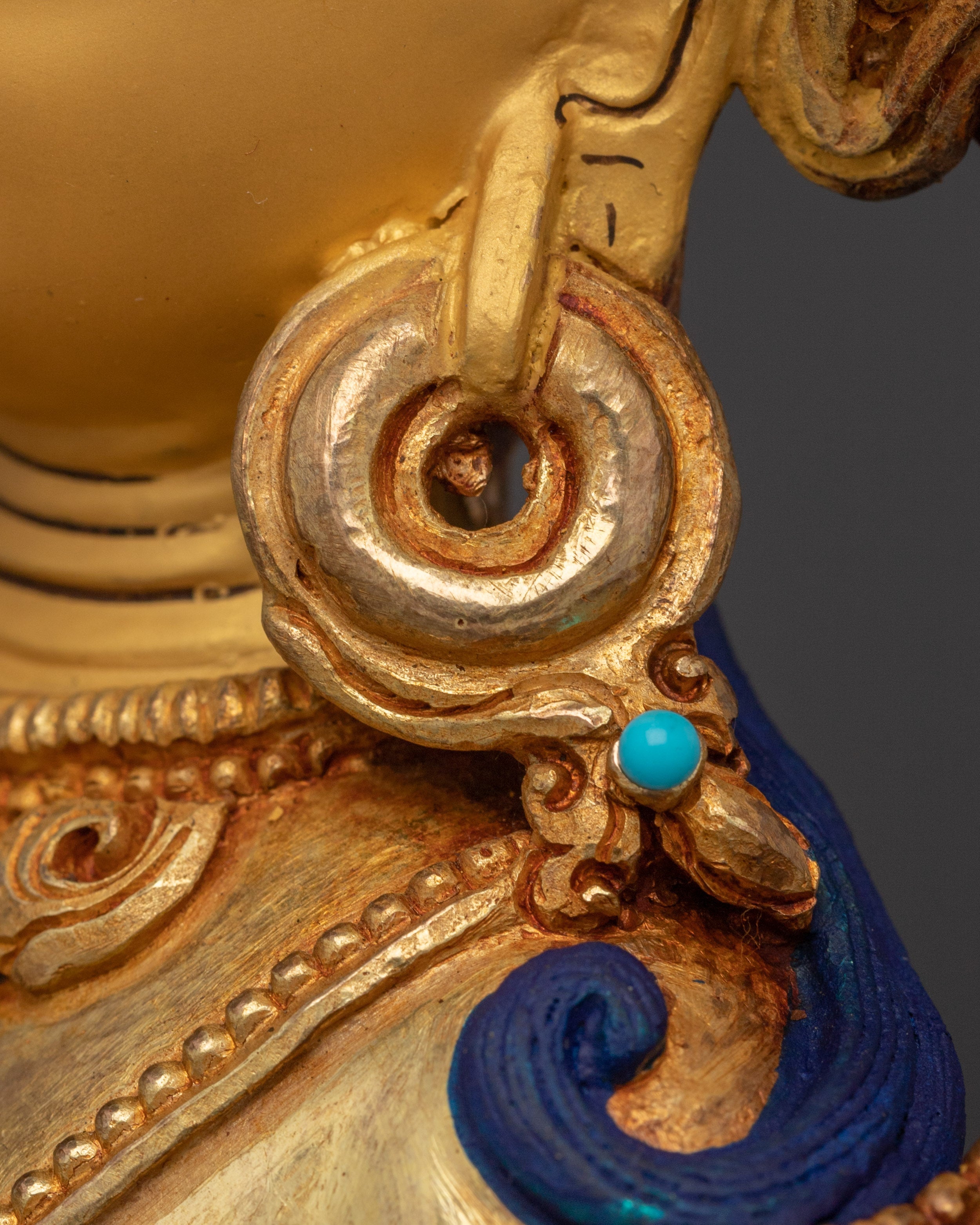 Gold-Gilded Vajrasattva Copper Statue | Meditation & Spiritual Decor