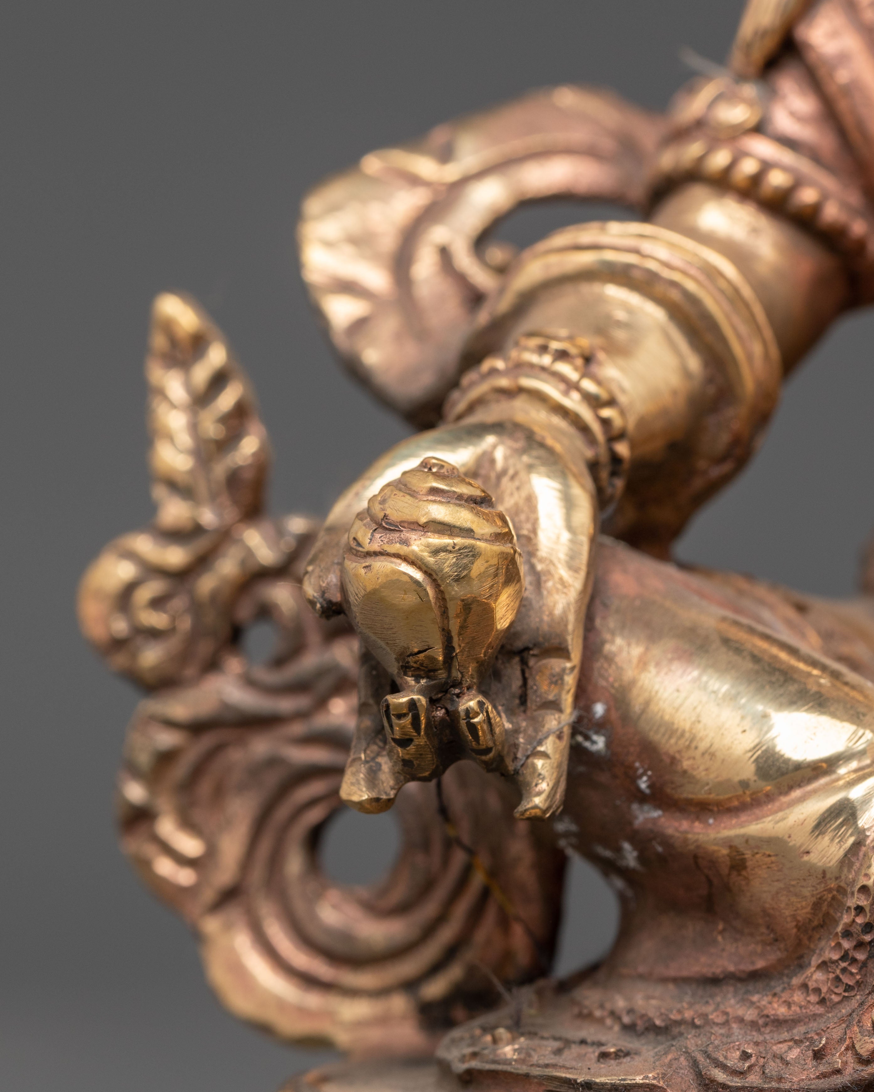 Tibetan Wealth Deity Dzambhala | Handcrafted Copper Sculpture