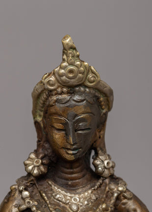 Silver-Plated Brass Radha Krishna Statue |  Symbol of Love & Devotion