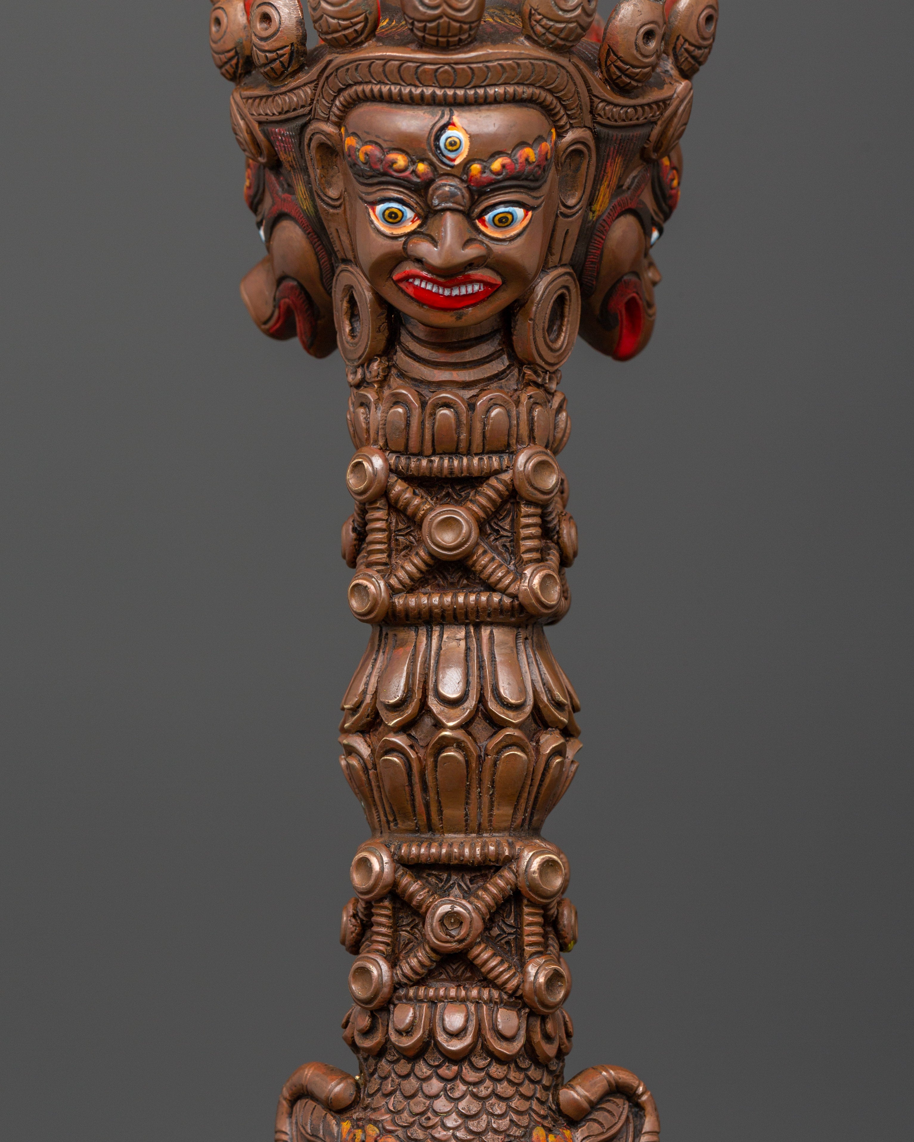 Tibetan Iron Phurba | Handmade Ritual Dagger
