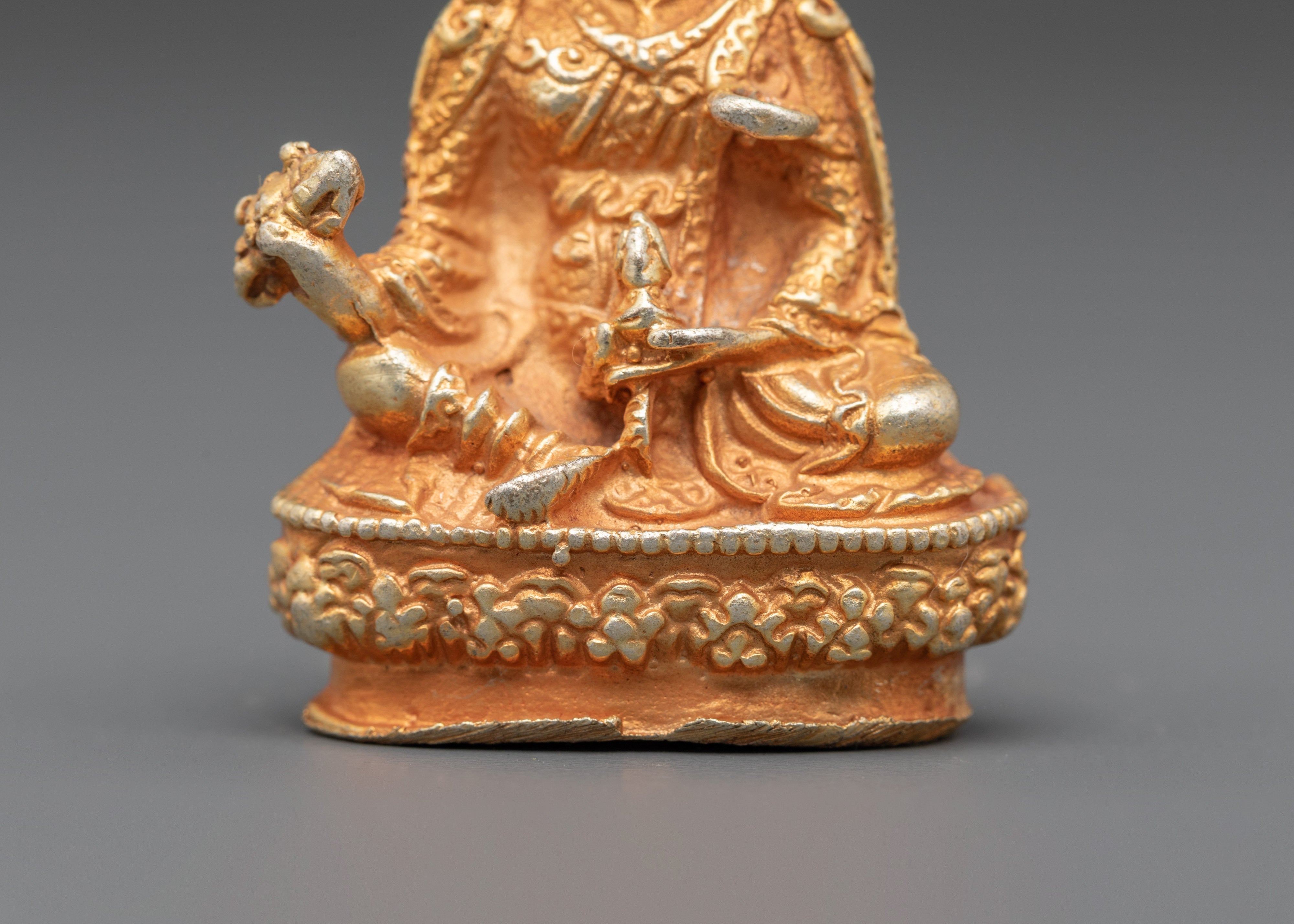 Guru Rinpoche Gold Plated Statue | Buddhist deity statue