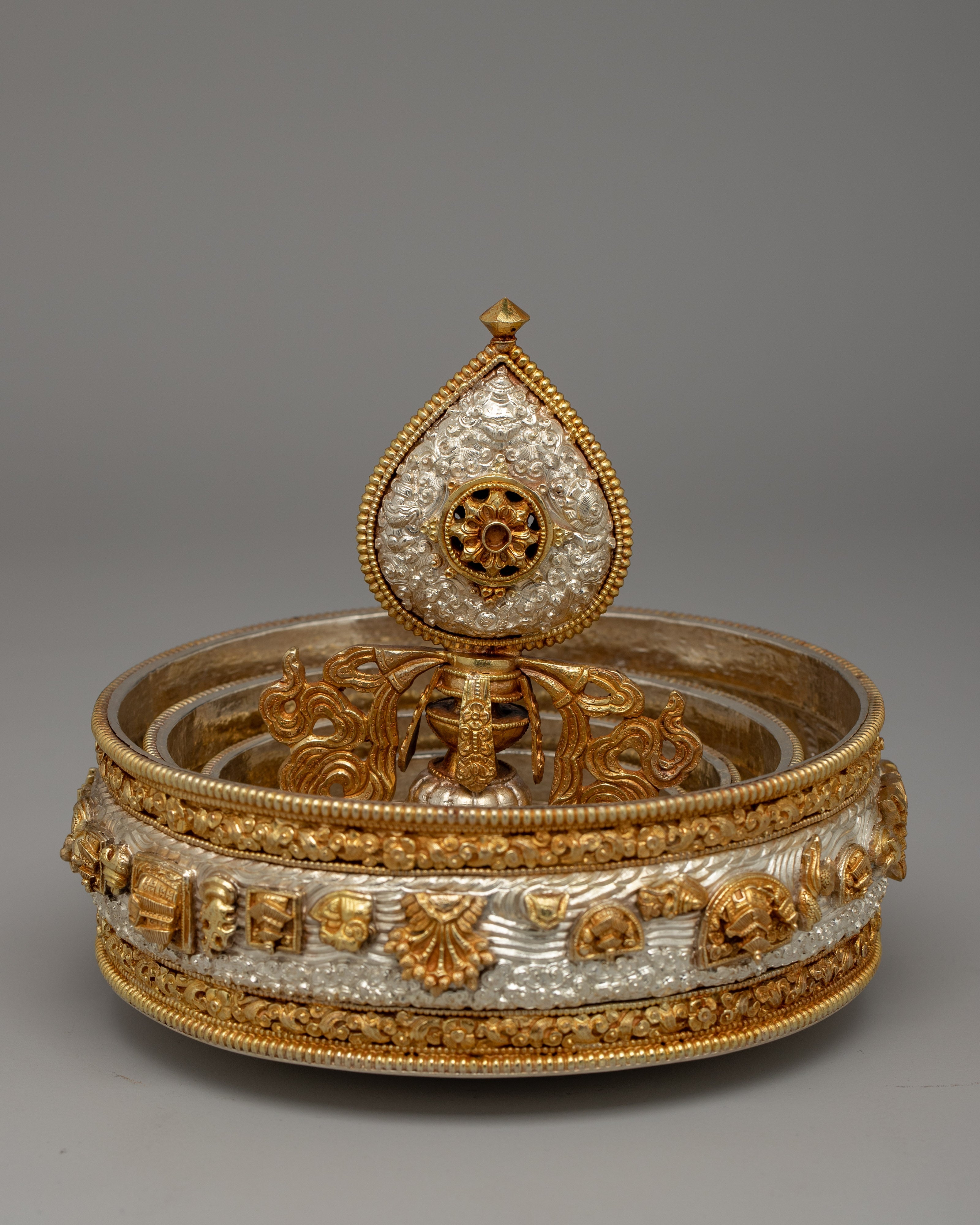 Silver and Gold-Plated Mandala | Exquisite Ritual Artifact