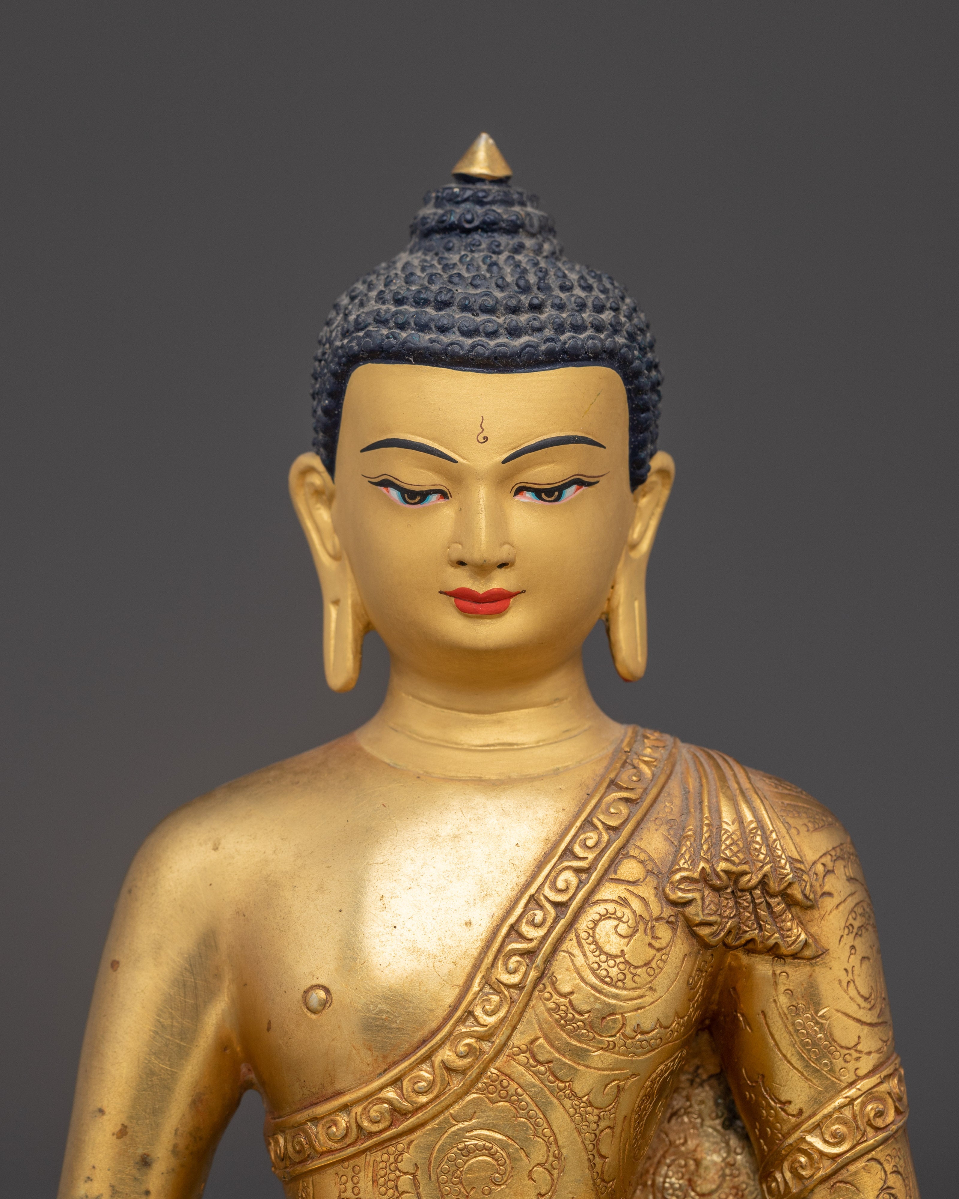 Amitabha Buddha Bodhisattva of Light | Gold-Plated Copper Spiritual Statue