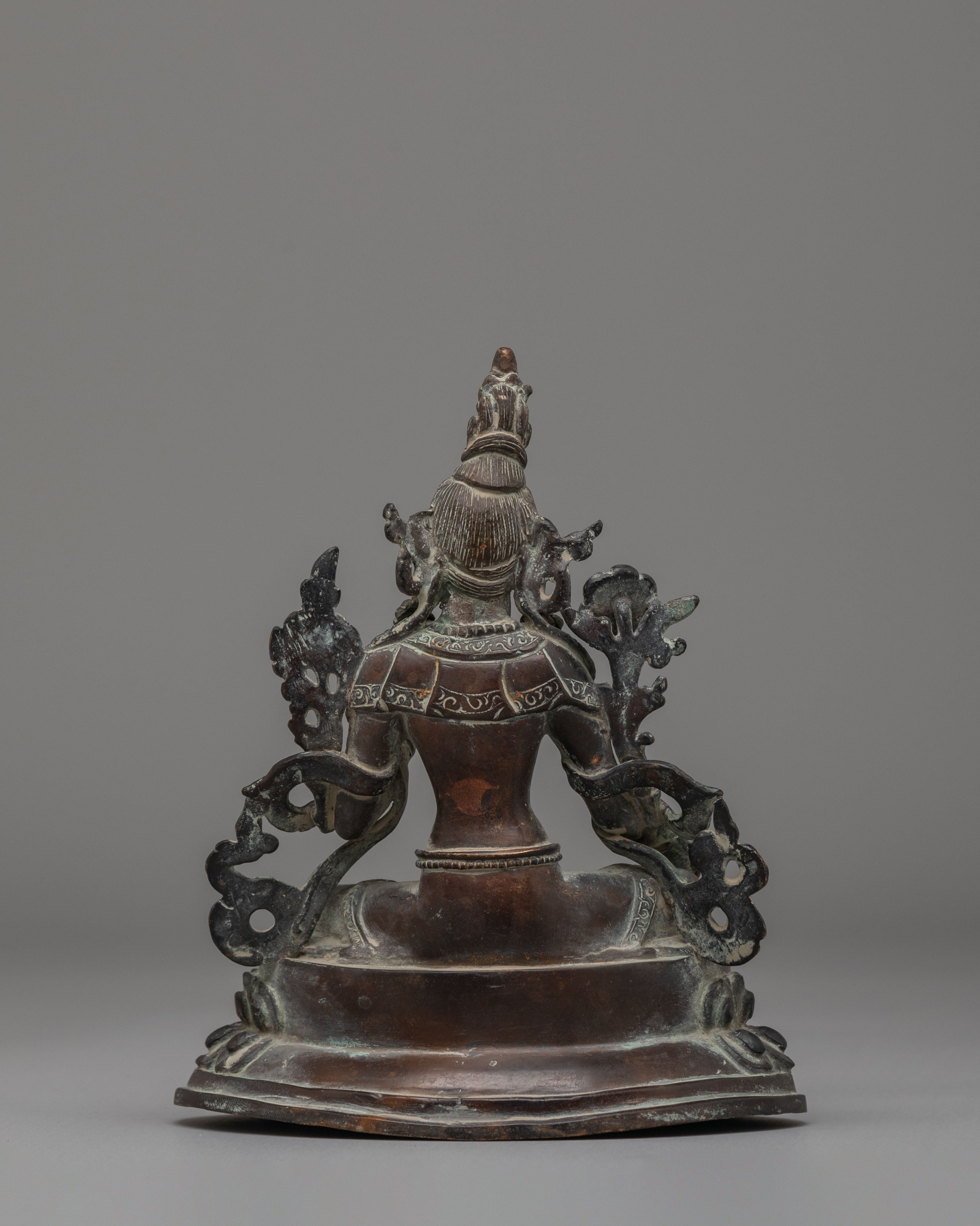 Traditional Green Tara Sculpture | Handcrafted Tibetan Goddess Figurine