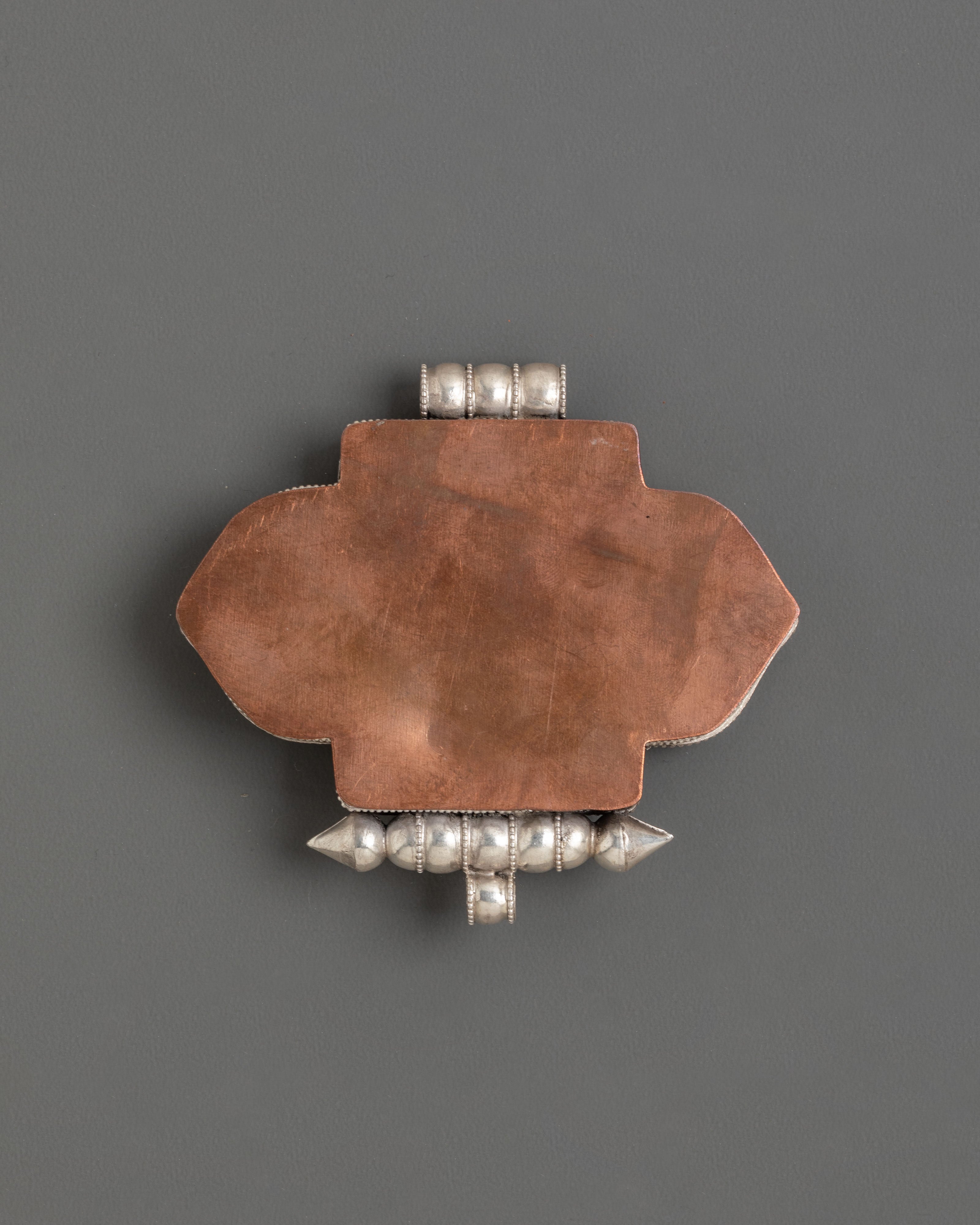 Handcrafted Tibetan Buddhist Ghau Box Locket | Sacred Himalayan Amulet for Protection