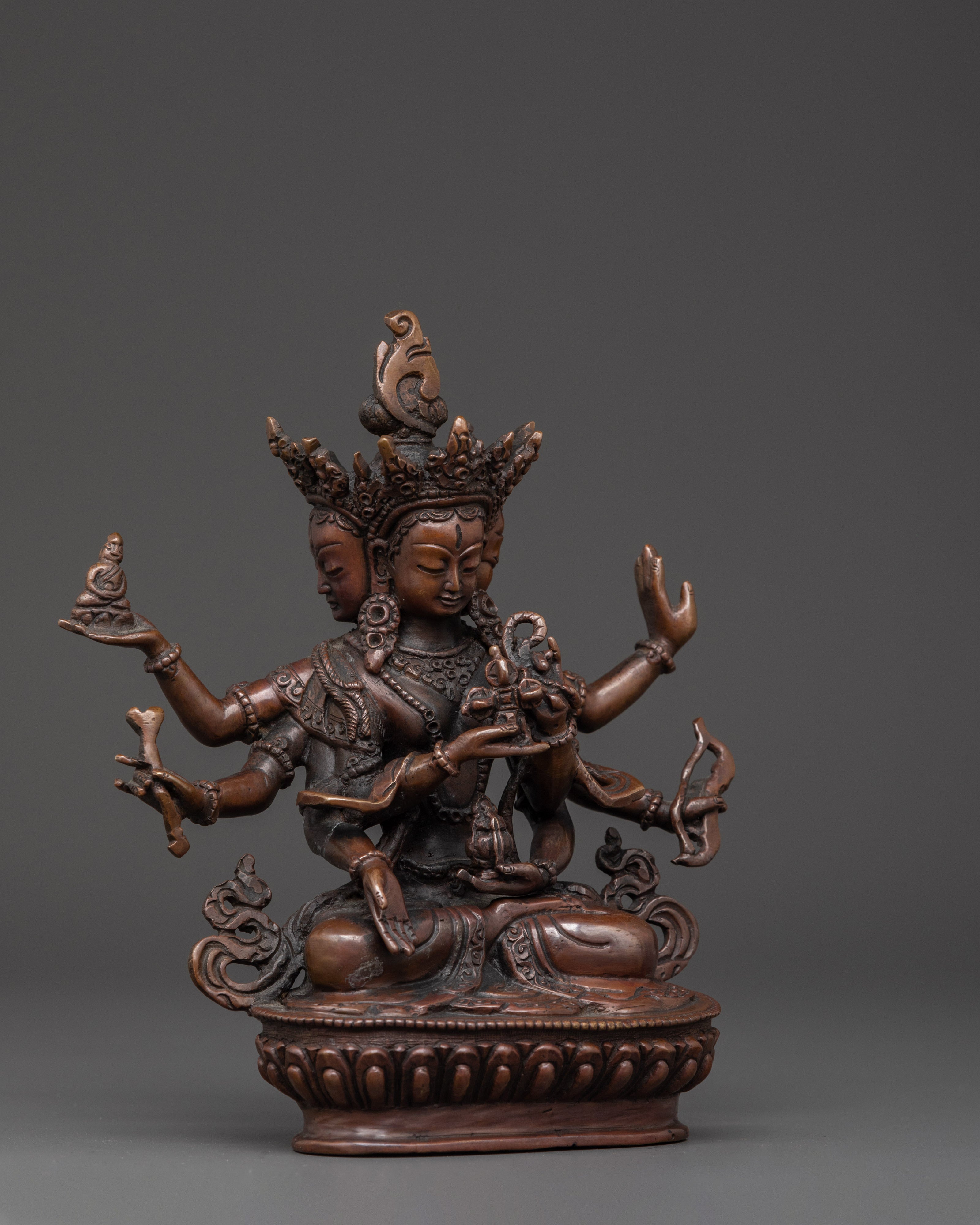 Copper Oxidized Namgyalma Statue | Tibetan Buddhist Deity Statue