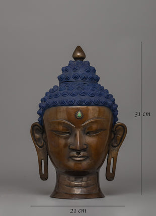 Bronze Buddha Head Statue | Perfect Spiritual Gift for Meditation Enthusiasts