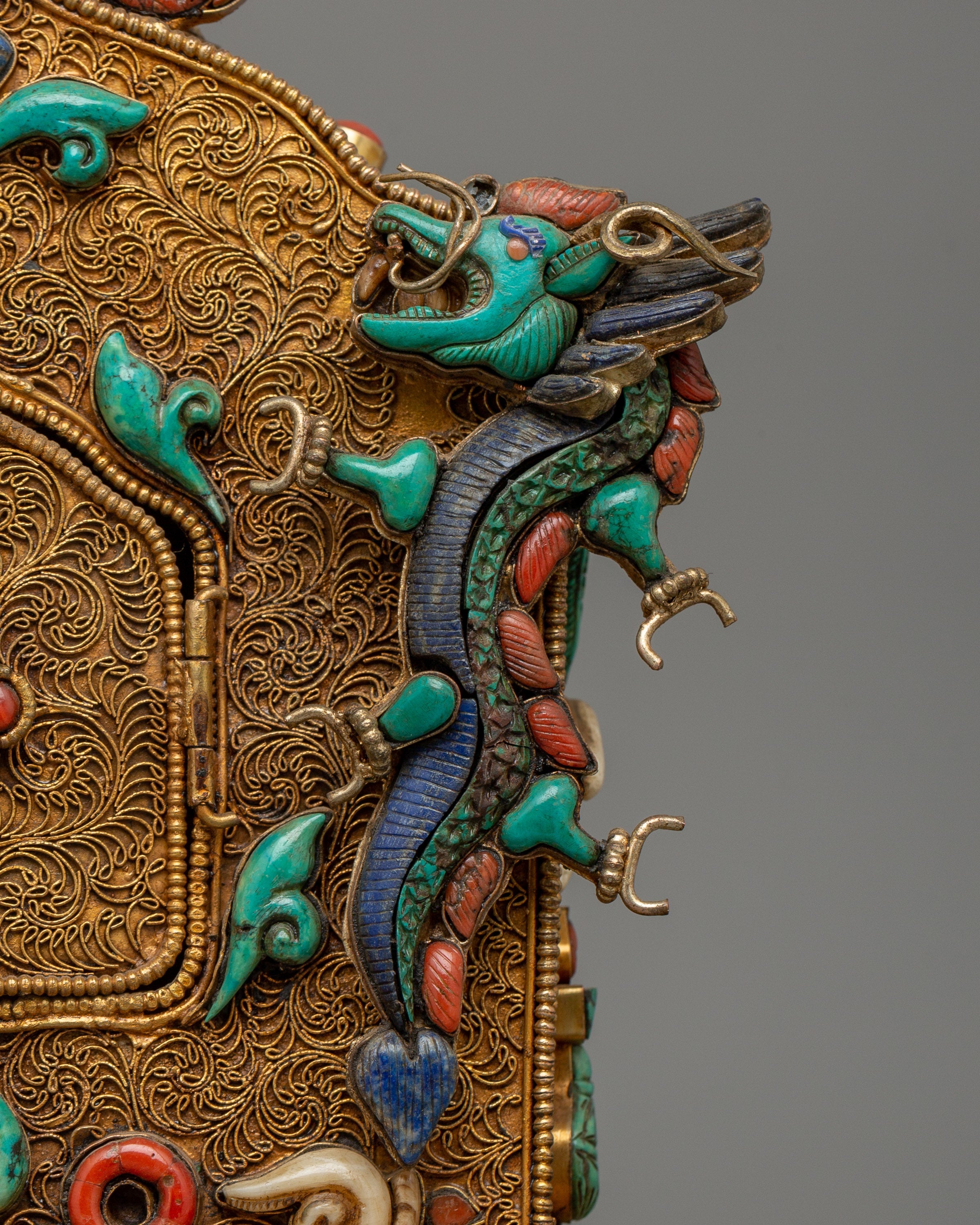 Decorative Tibetan Gau Shrine Box | Spiritual Tibetan Art