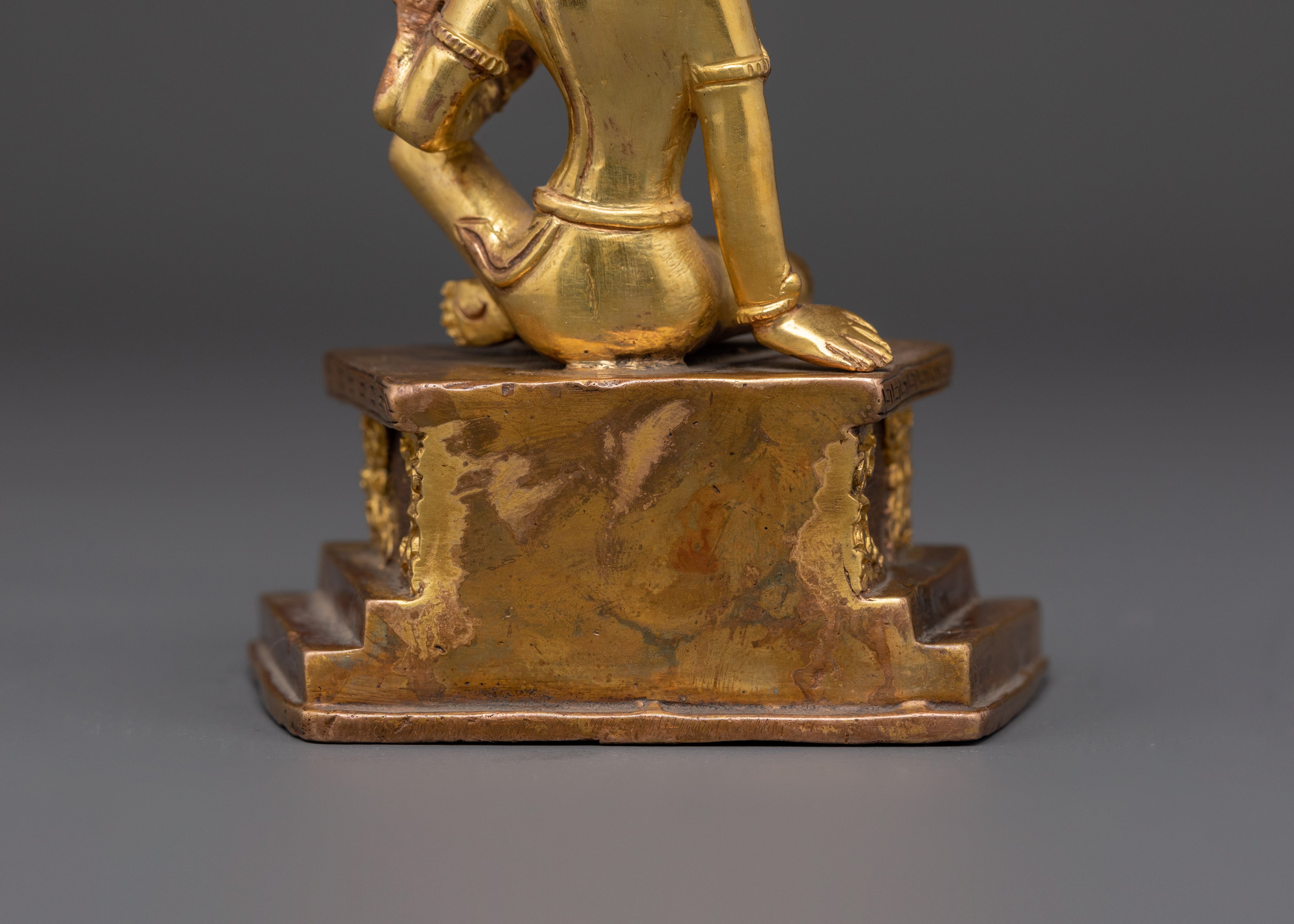 Lord Indra Statue | Gold-Plated Copper Indra Deity Sculpture