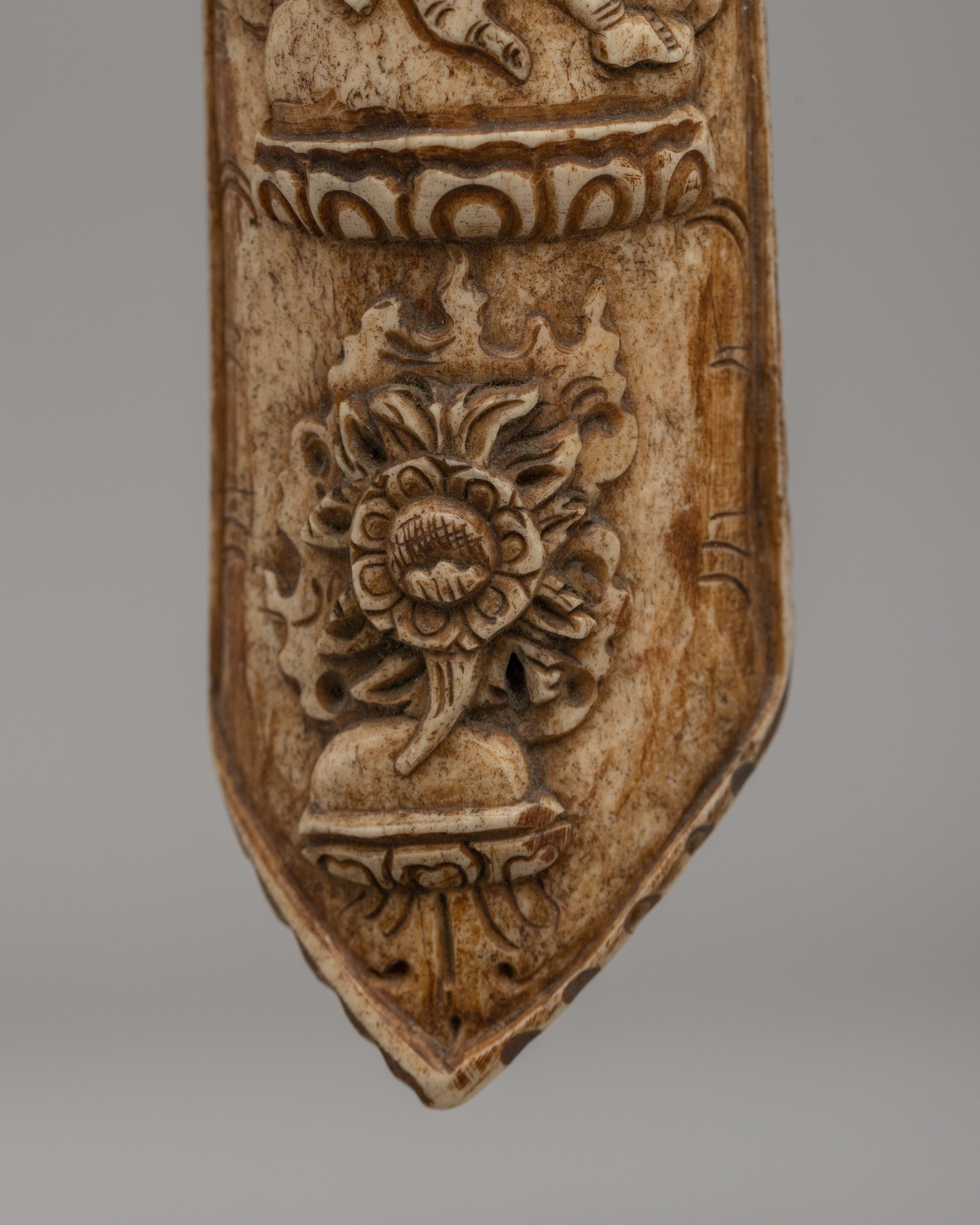 Buffalo Bone Vajrapani Wall Decor | Sacred Symbol of Power & Protection
