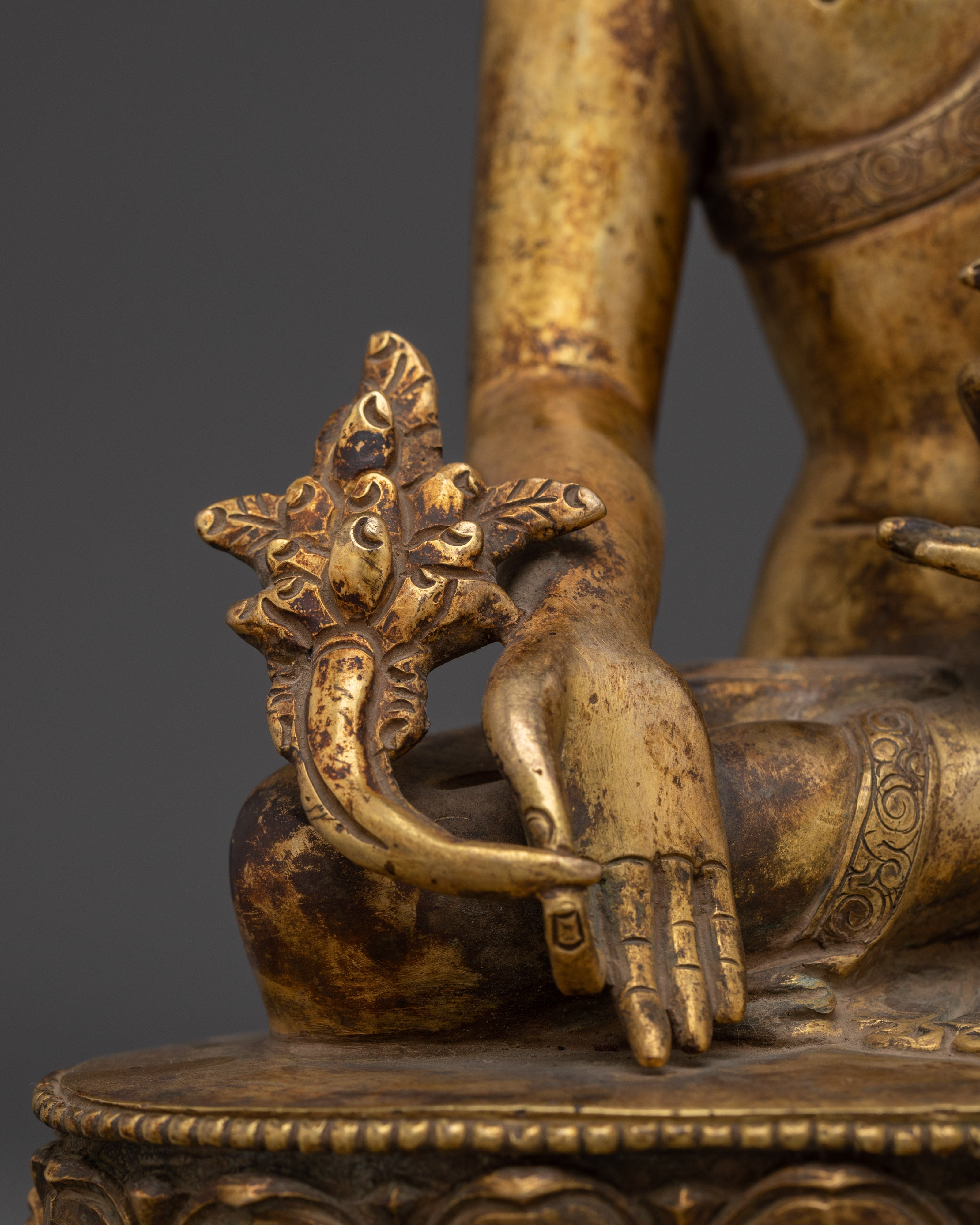 Handcrafted Vajrayana Art of Medicine Buddha | Healing Deity