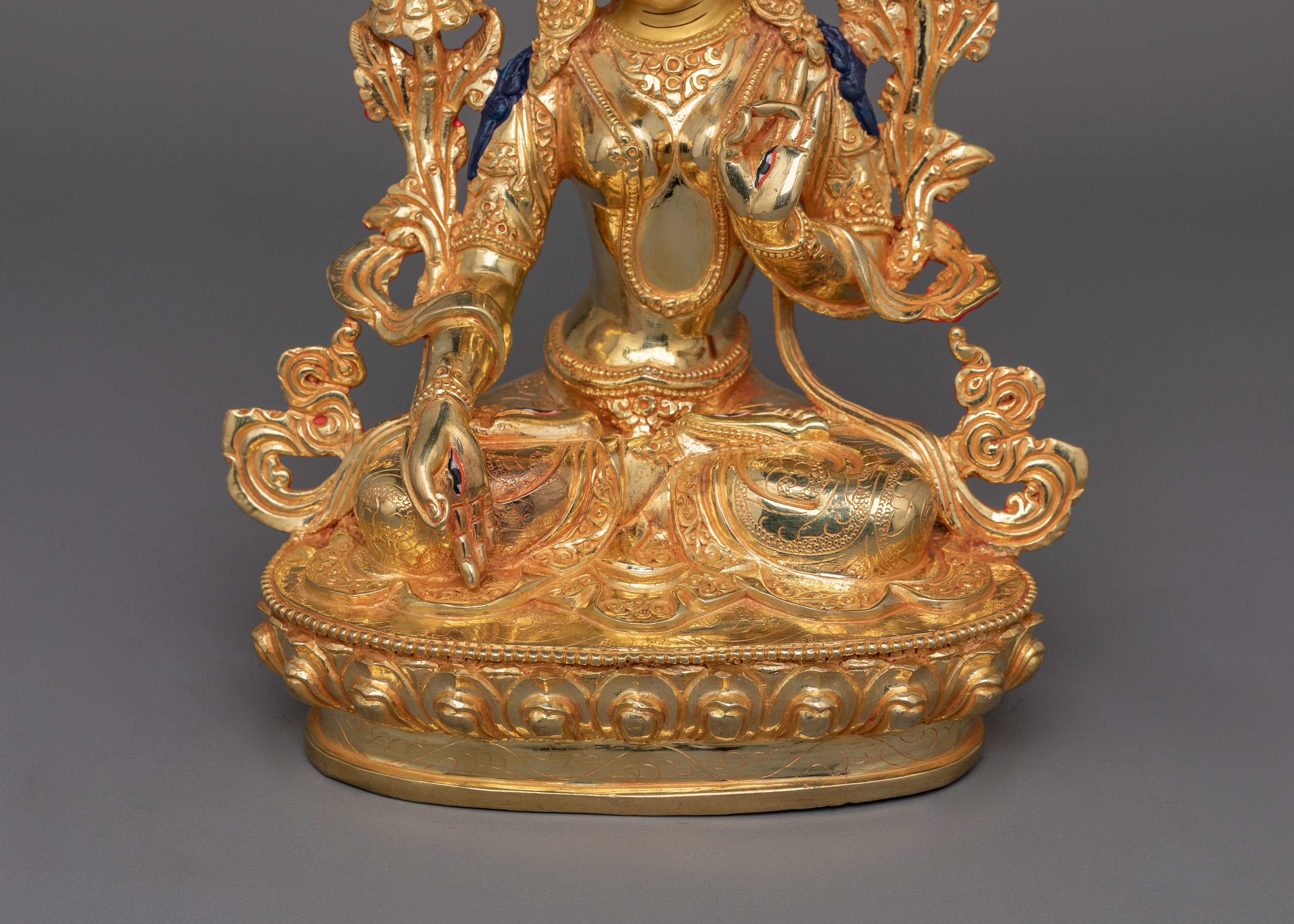 Tibetan Bodhisattva Deity Sita Tara Figurine | A Divine Symbol of Compassion and Wisdom