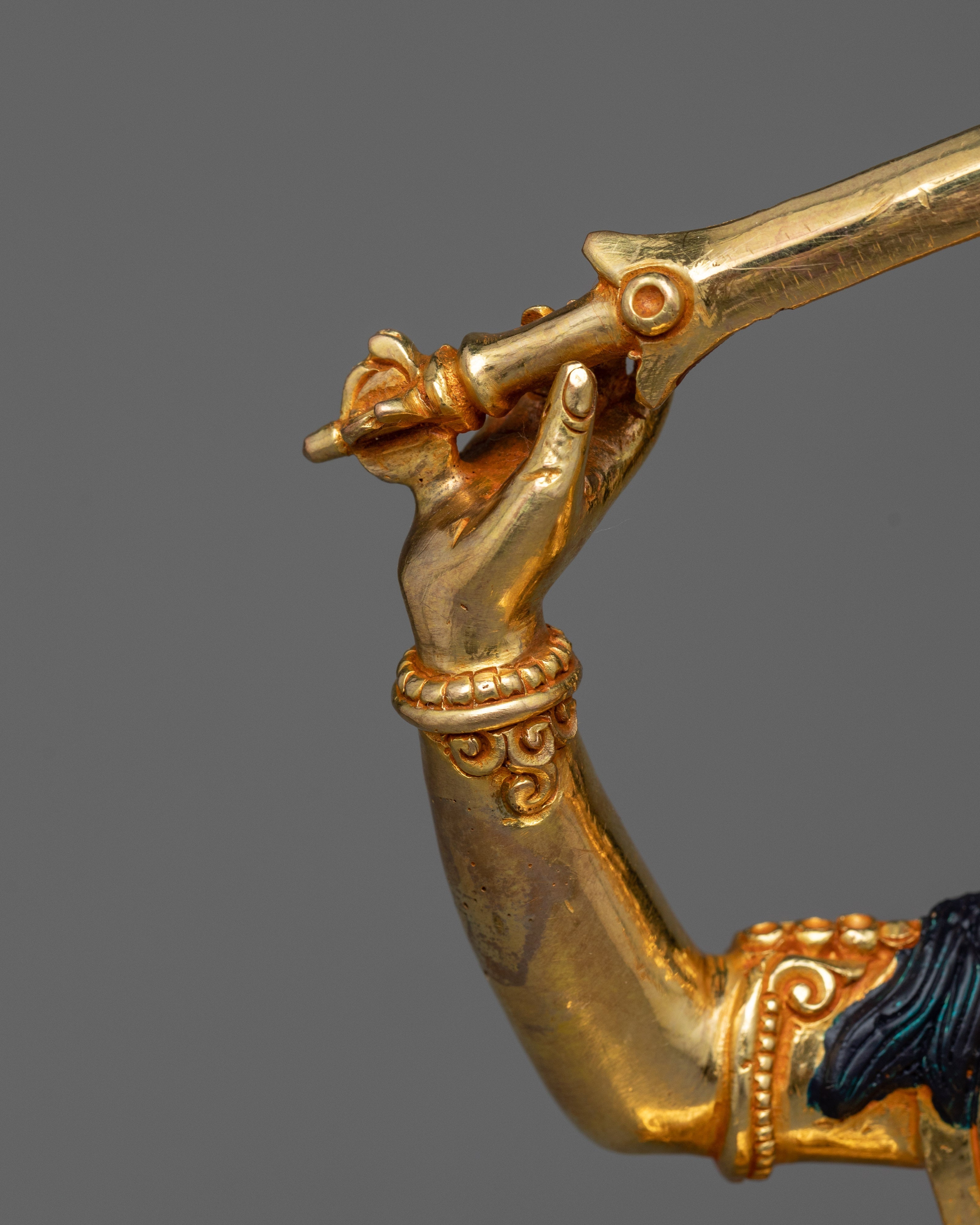 Manjushri Bodhisattva Sculpture | Traditional Nepalese Artwork