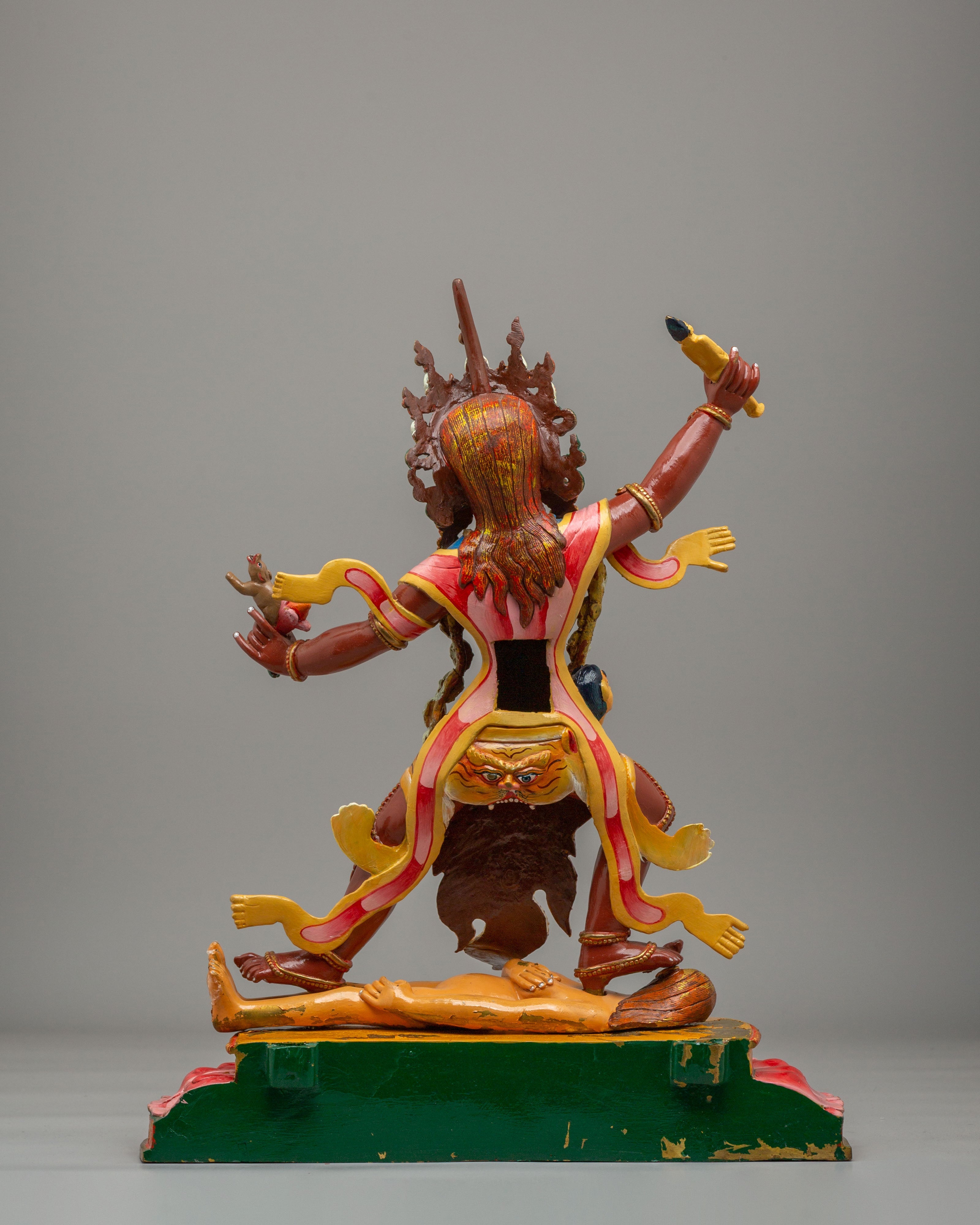 Handcrafted Ekajati Sculpture | 24K Gold Plated Wrathful Protector Statue