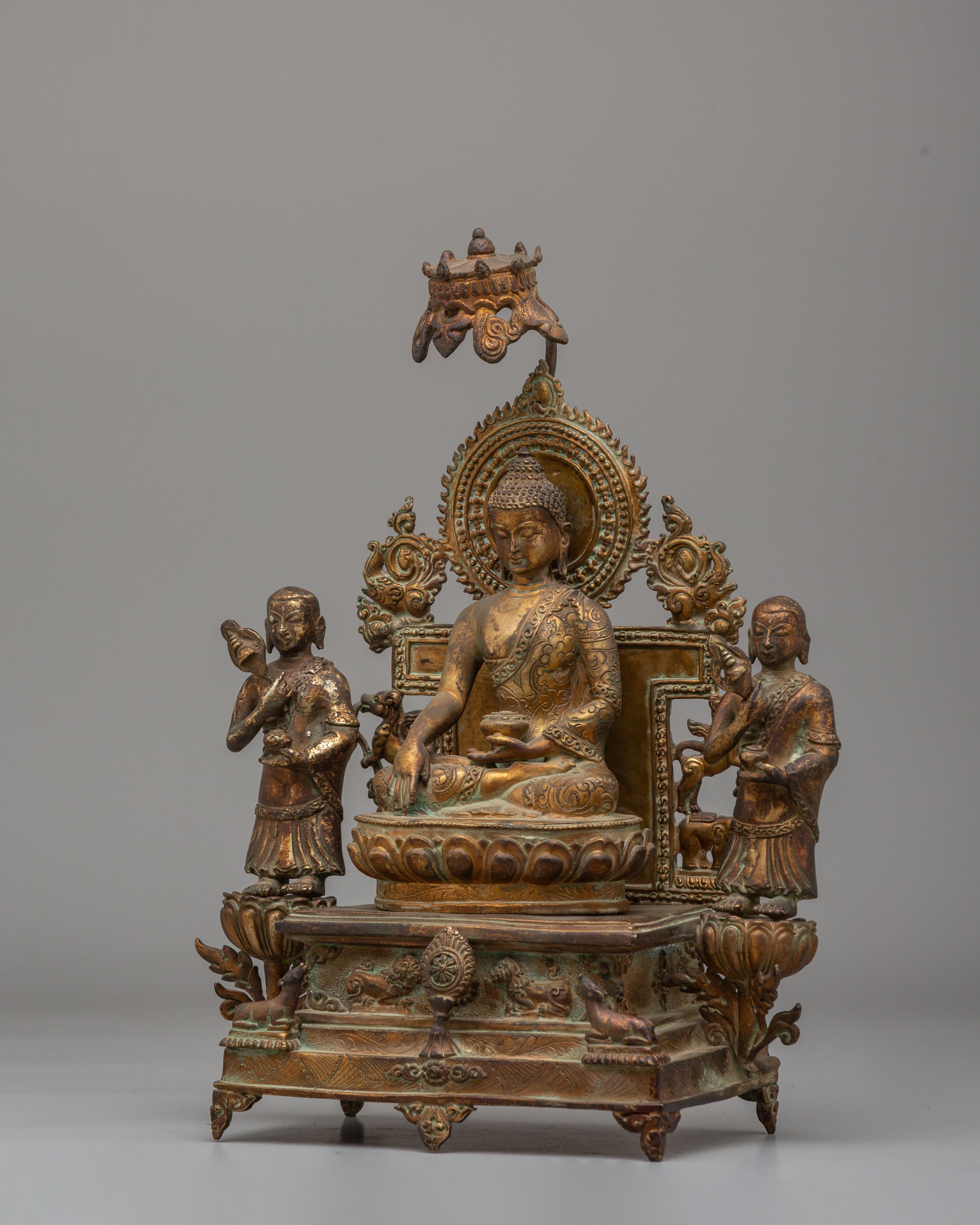 Shakyamuni Buddha With Disciples Statue | Ideal for Home Decor &amp; Meditation