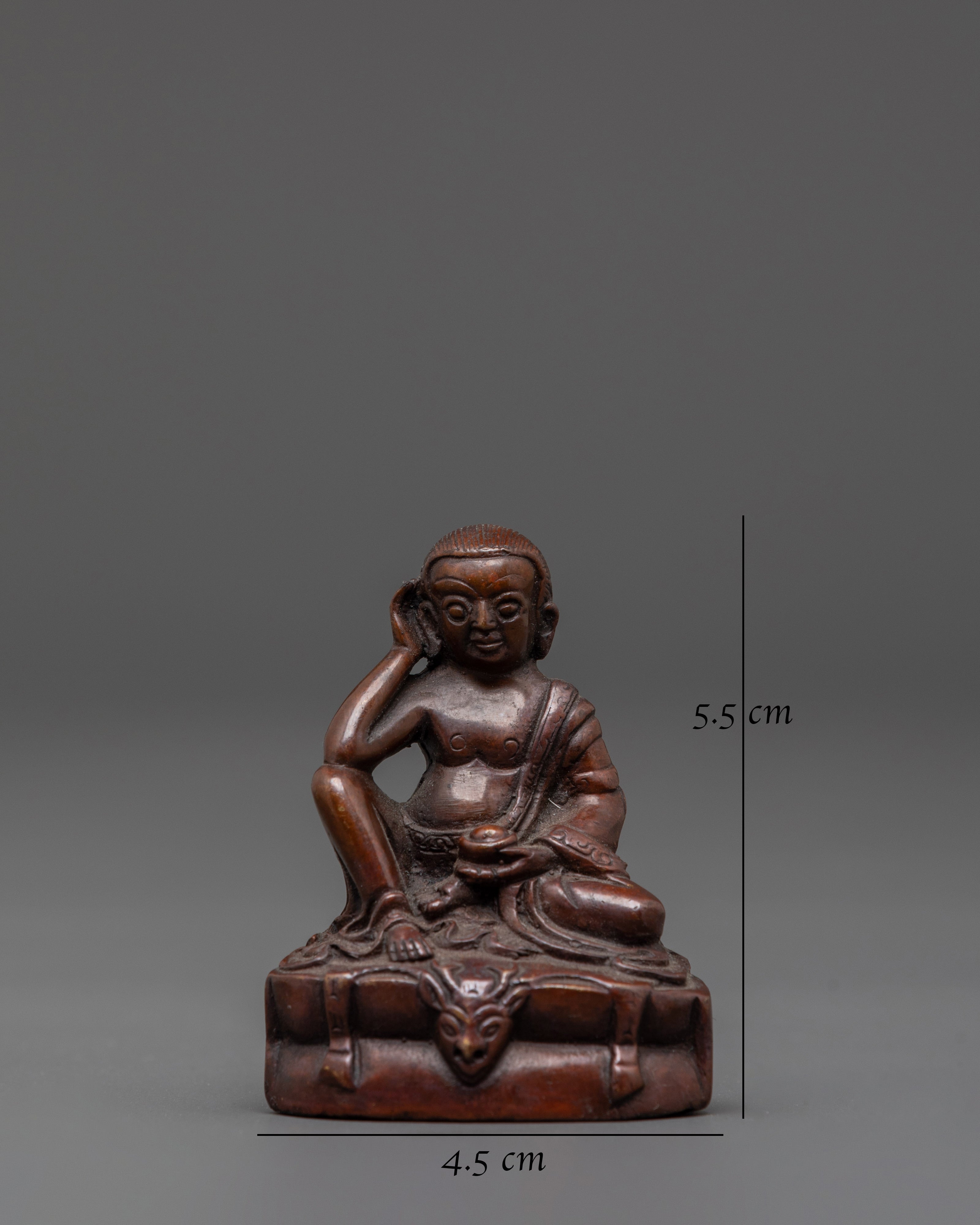 Buddhist Master Milarepa Tibetan Statue | Copper Meditation Figurine