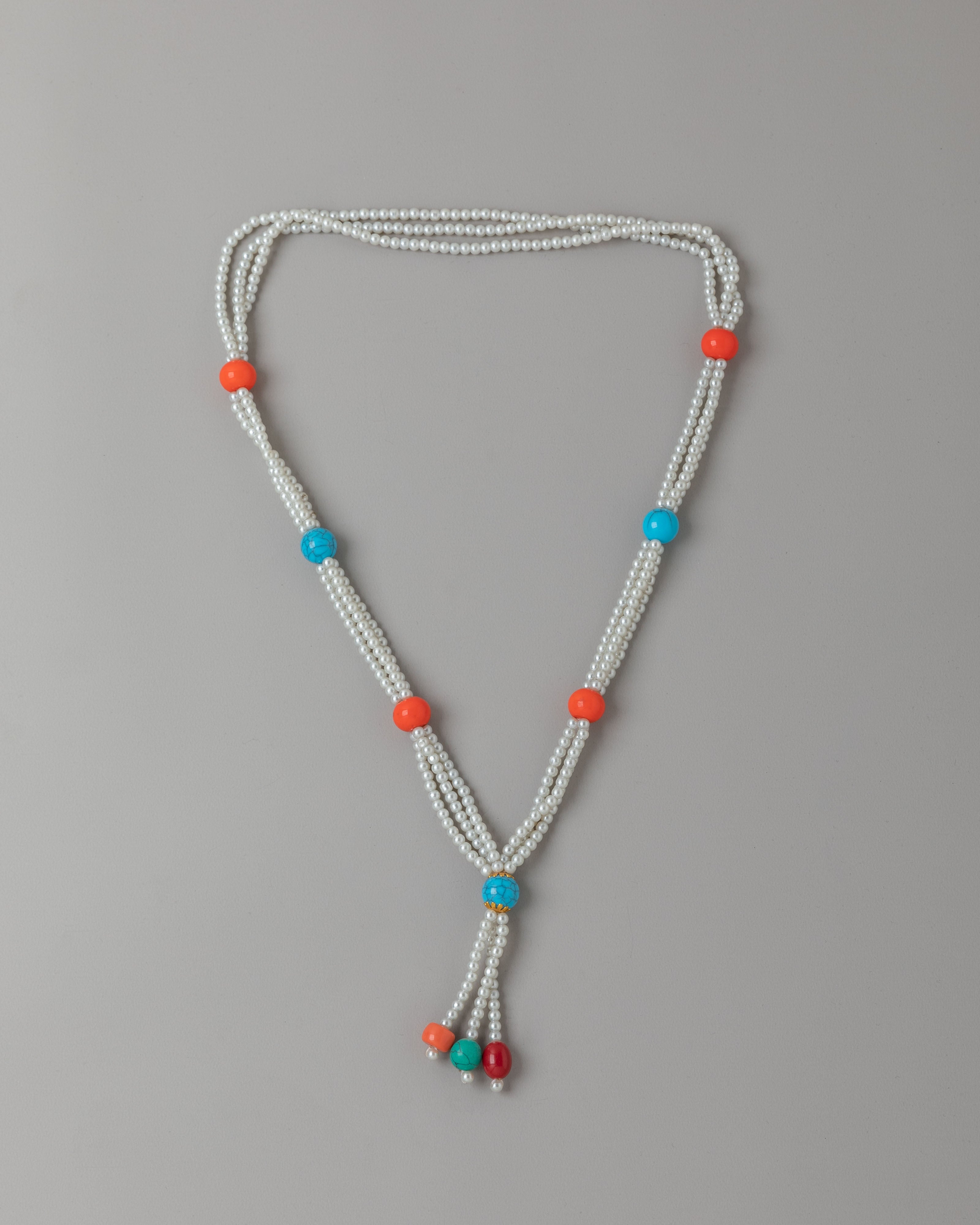 Sacred Tibetan Beaded Necklace | Handcrafted Spiritual Jewelry