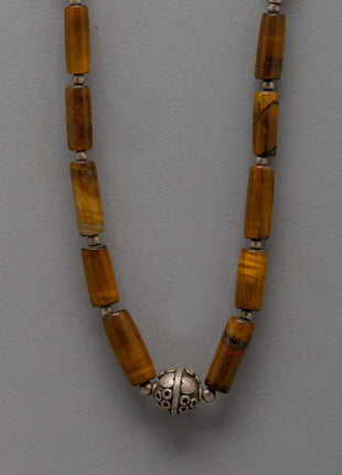 Handmade Necklace with White Metal Accents | Spiritual  Jewelry for Daily Wear