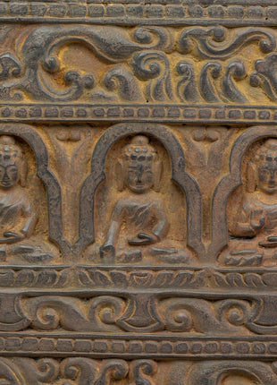 Wooden Sutra Cover | Hand-Carved Tibetan Scripture Holder