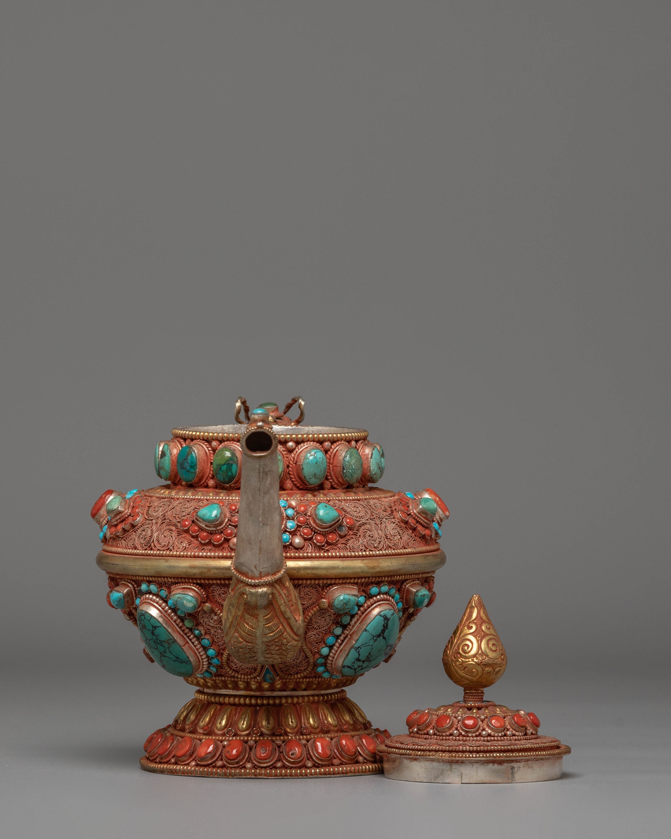 Traditional Tibetan Tea Pot for Decor | Symbol of Culture and Serenity