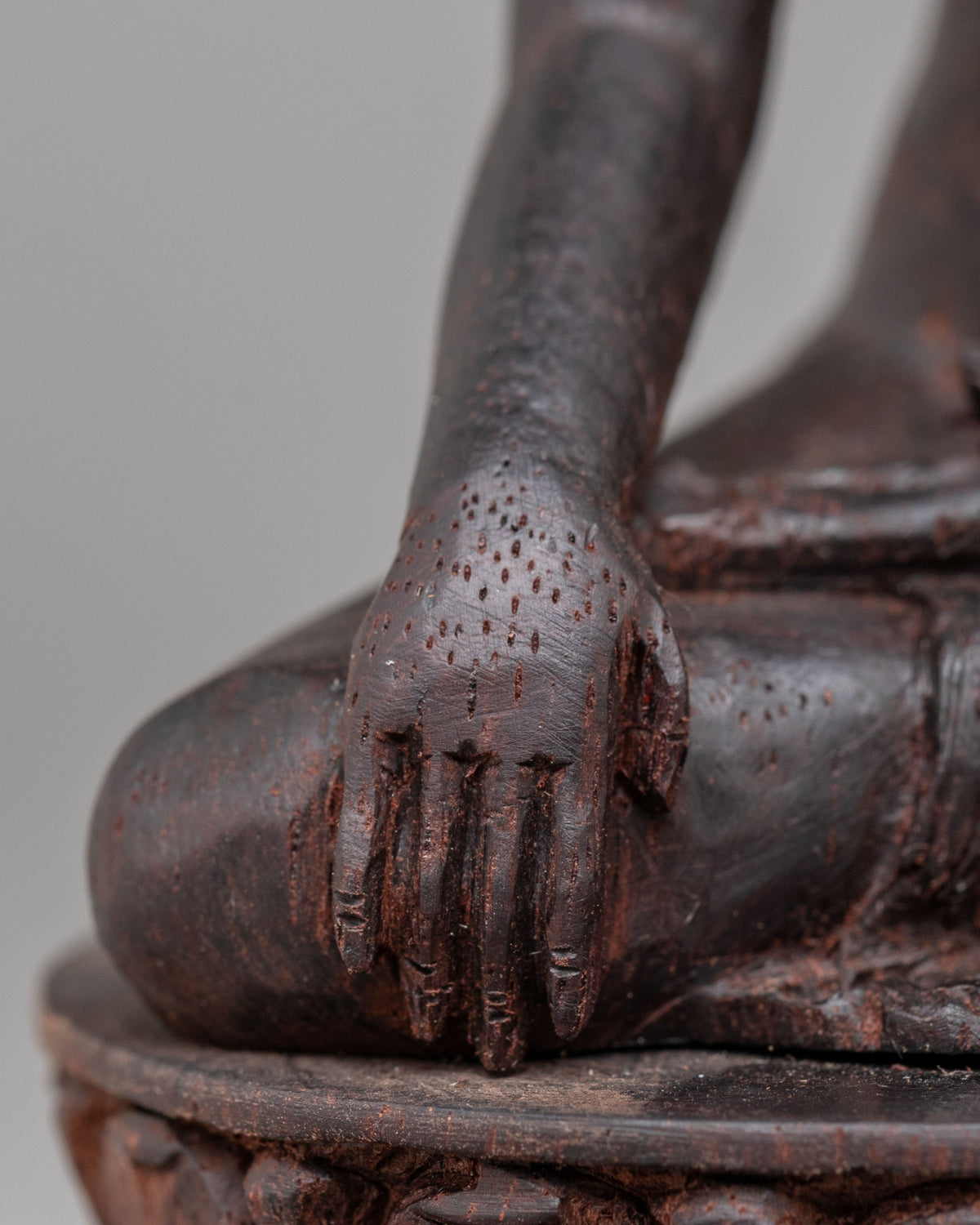 Sacred Shakyamuni Sculpture | Hand-Carved Wooden Artwork