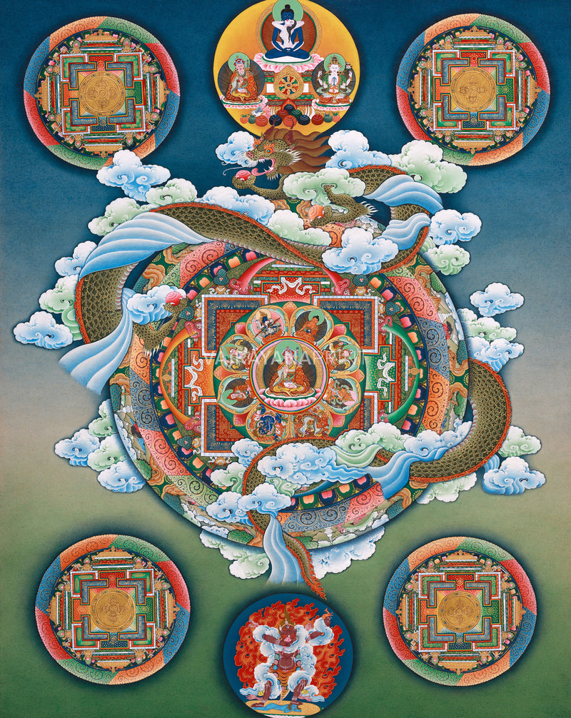 Mandala with Guru Rinpoche Canvas Print