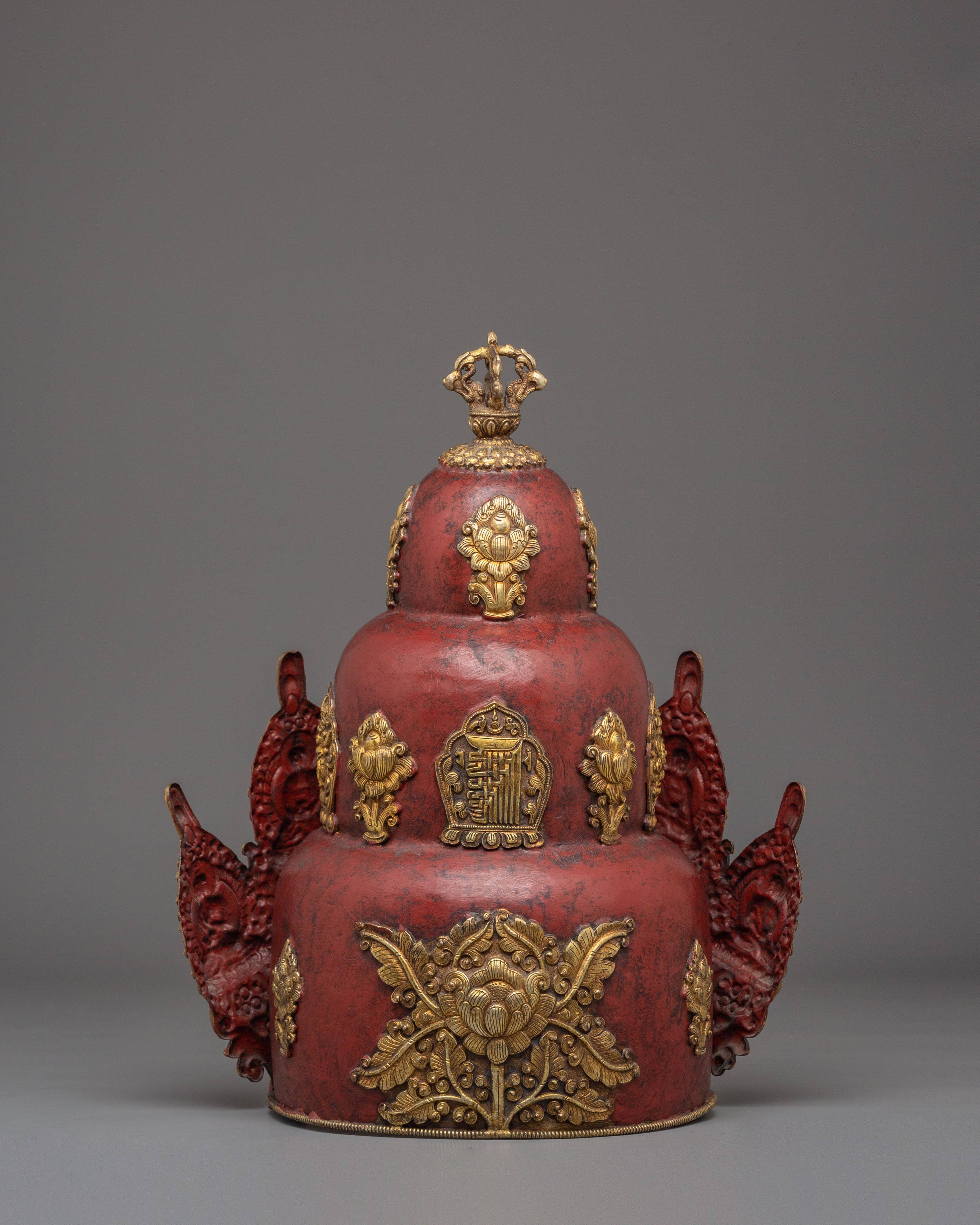 Handcrafted Crown | Gold Plated Ritual Crown for Altar Decor