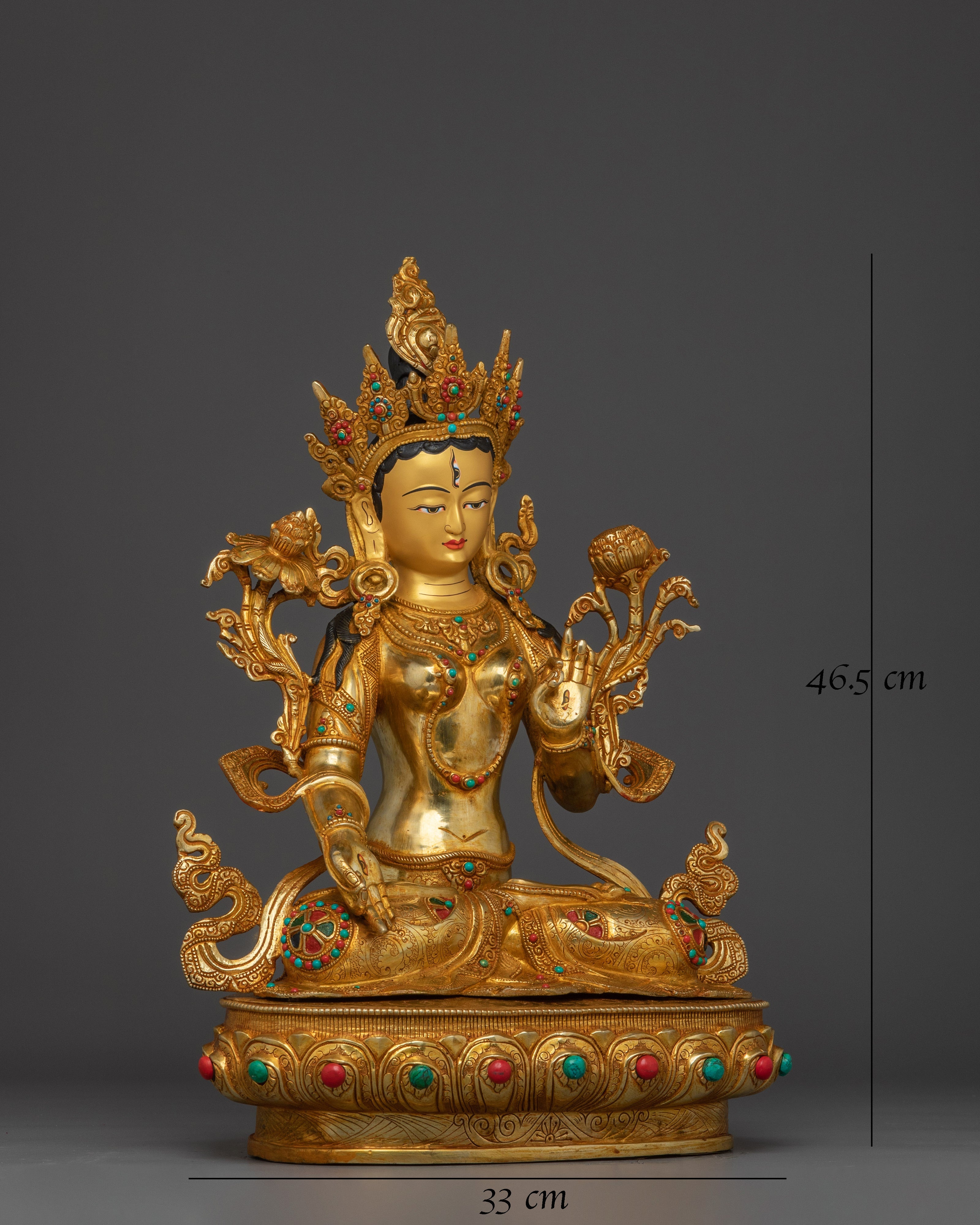  White Tara with Gemstones