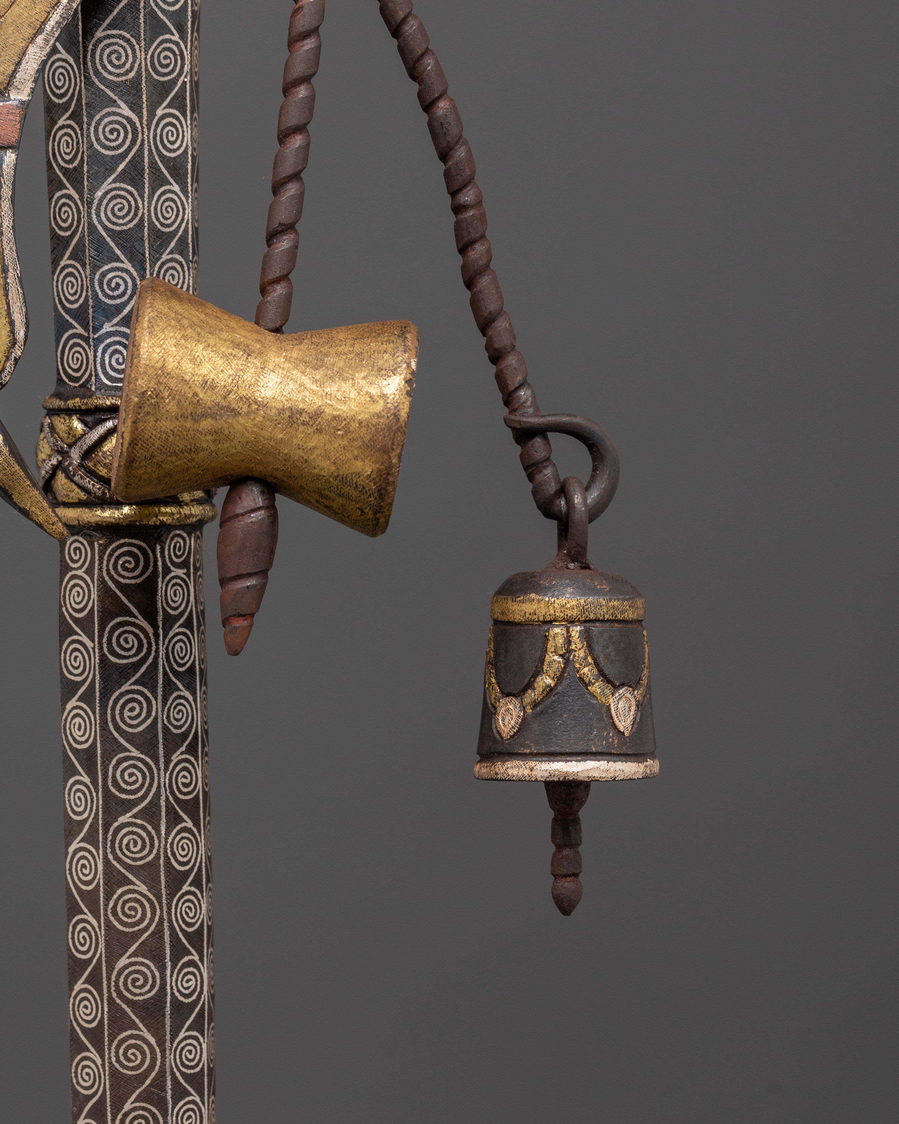 Trishul with Phurba | Ritual Weapon for Tantric Practices