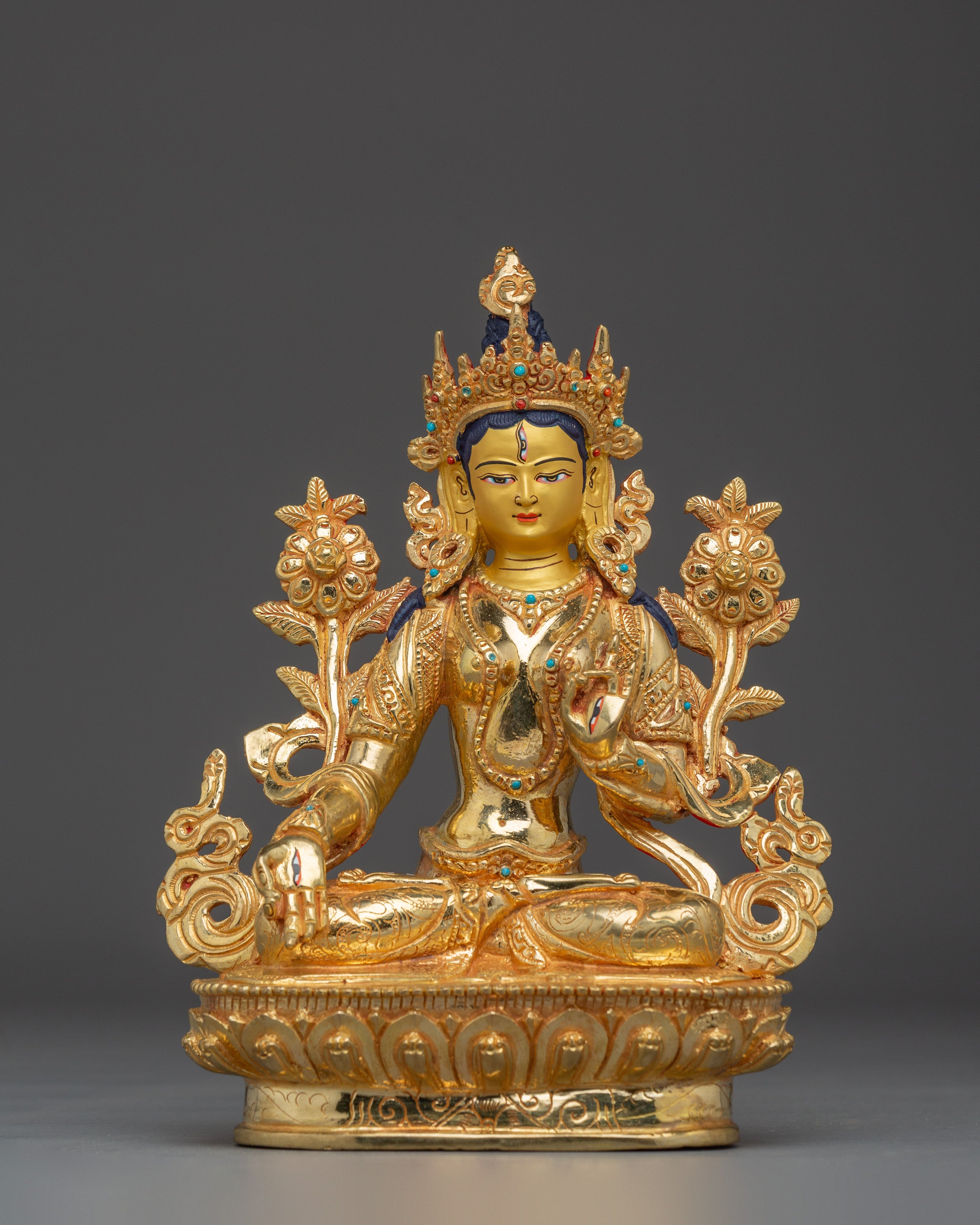 Serene White Tara Handmade Statue | Spiritual Buddhist Decor