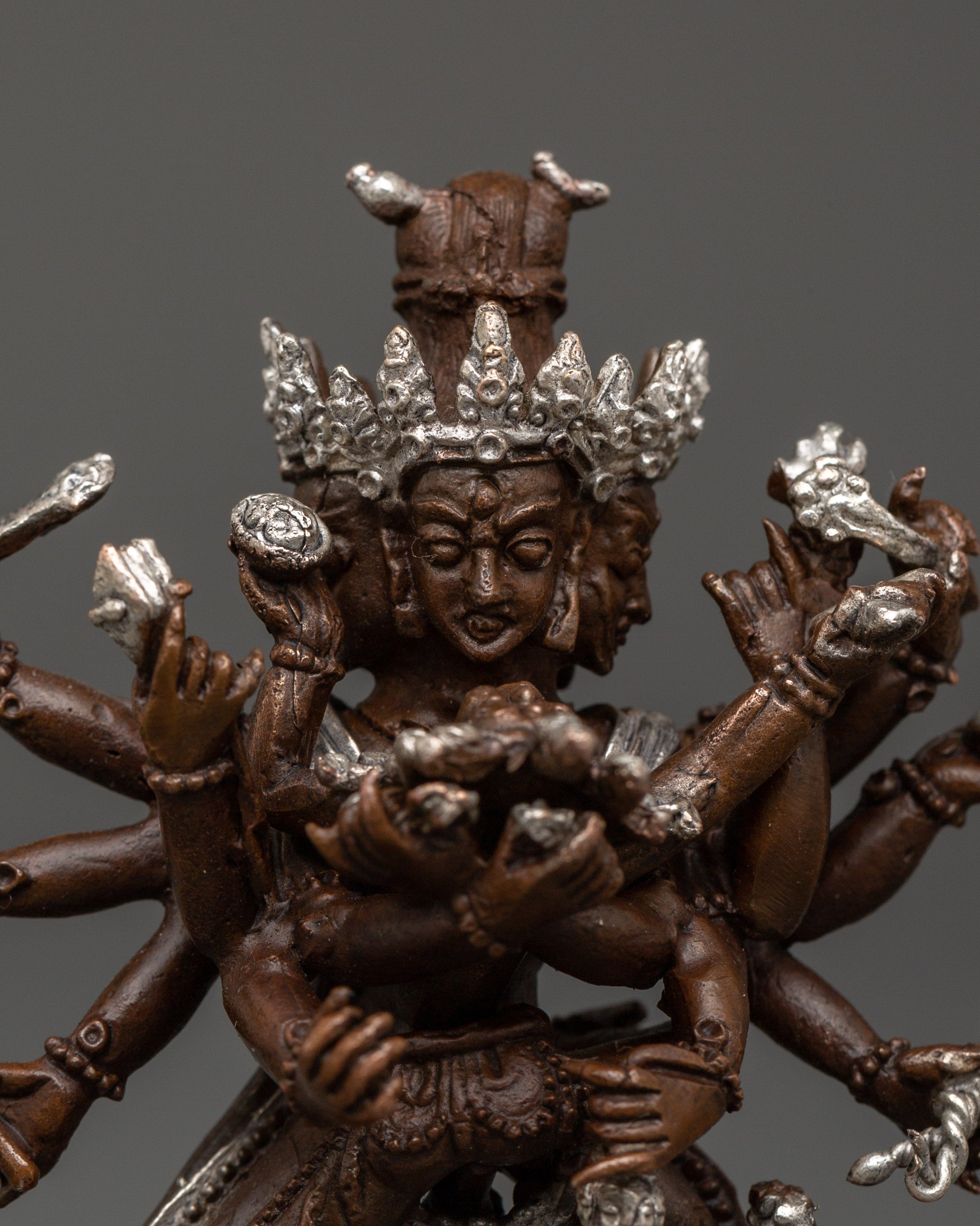 Chakrasambhara Copper Statue | Buddhist Deity Sculpture