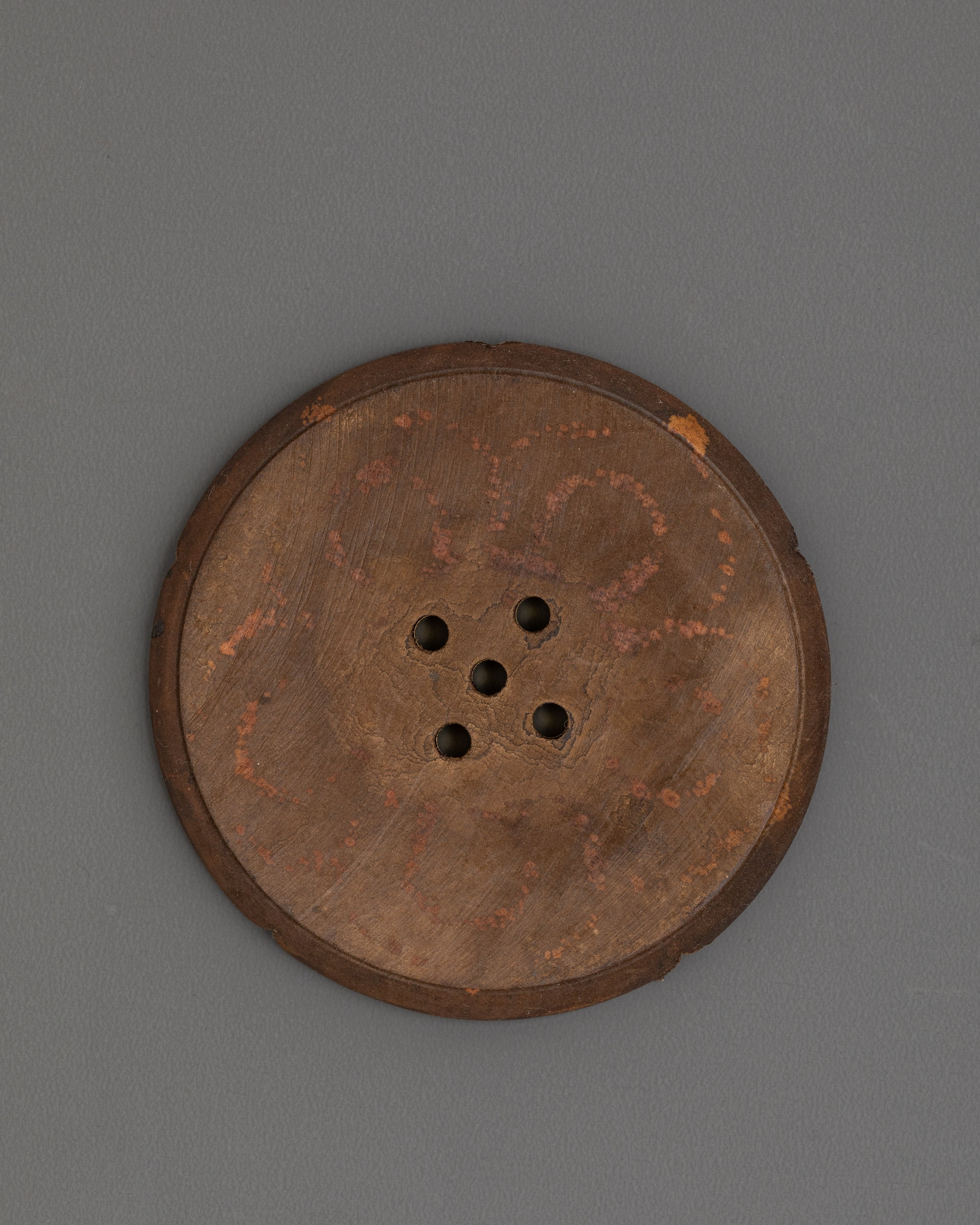 Handcrafted Tibetan Art Incense Stand | Copper and Stone Spiritual Decor