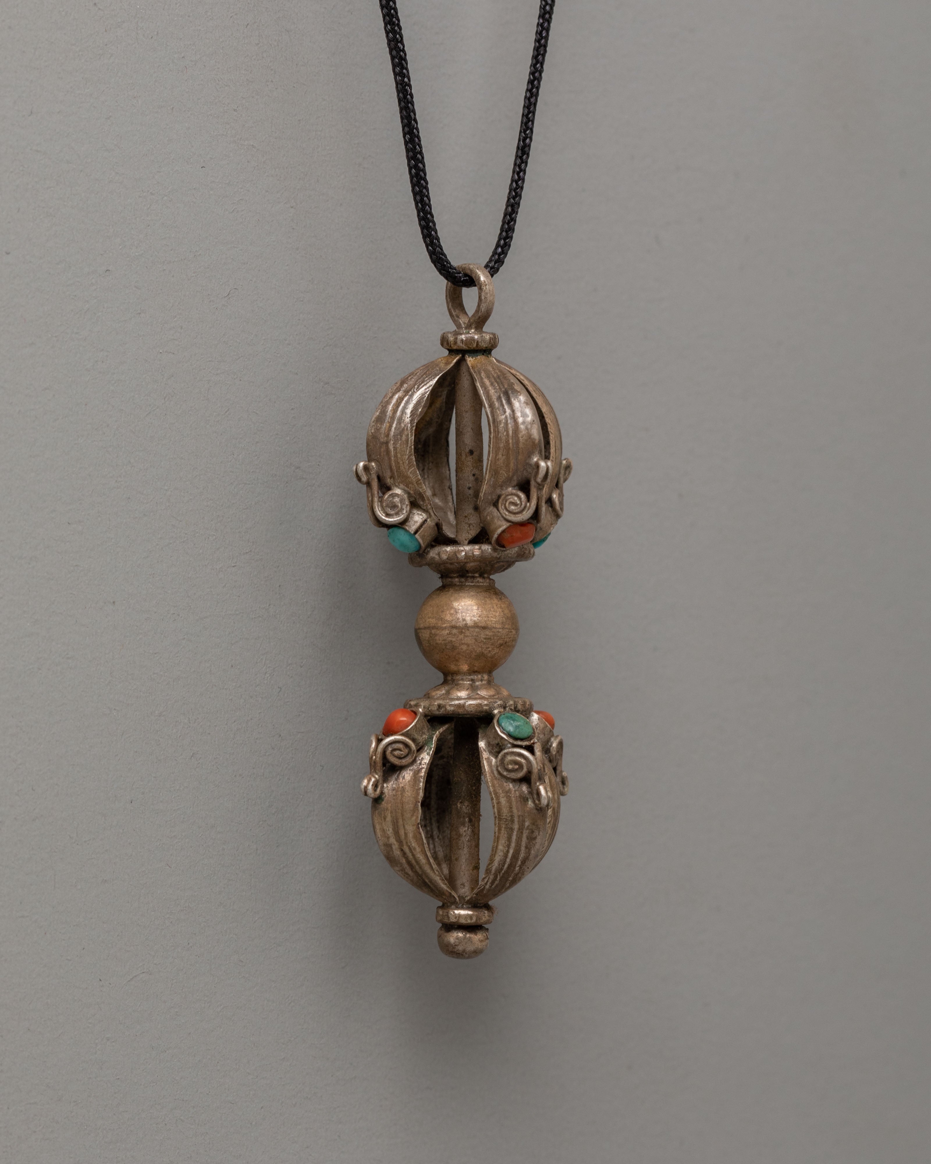Tibetan Vajra Prayer Locket | Handcrafted Spiritual Pendant for Protection and Meditation