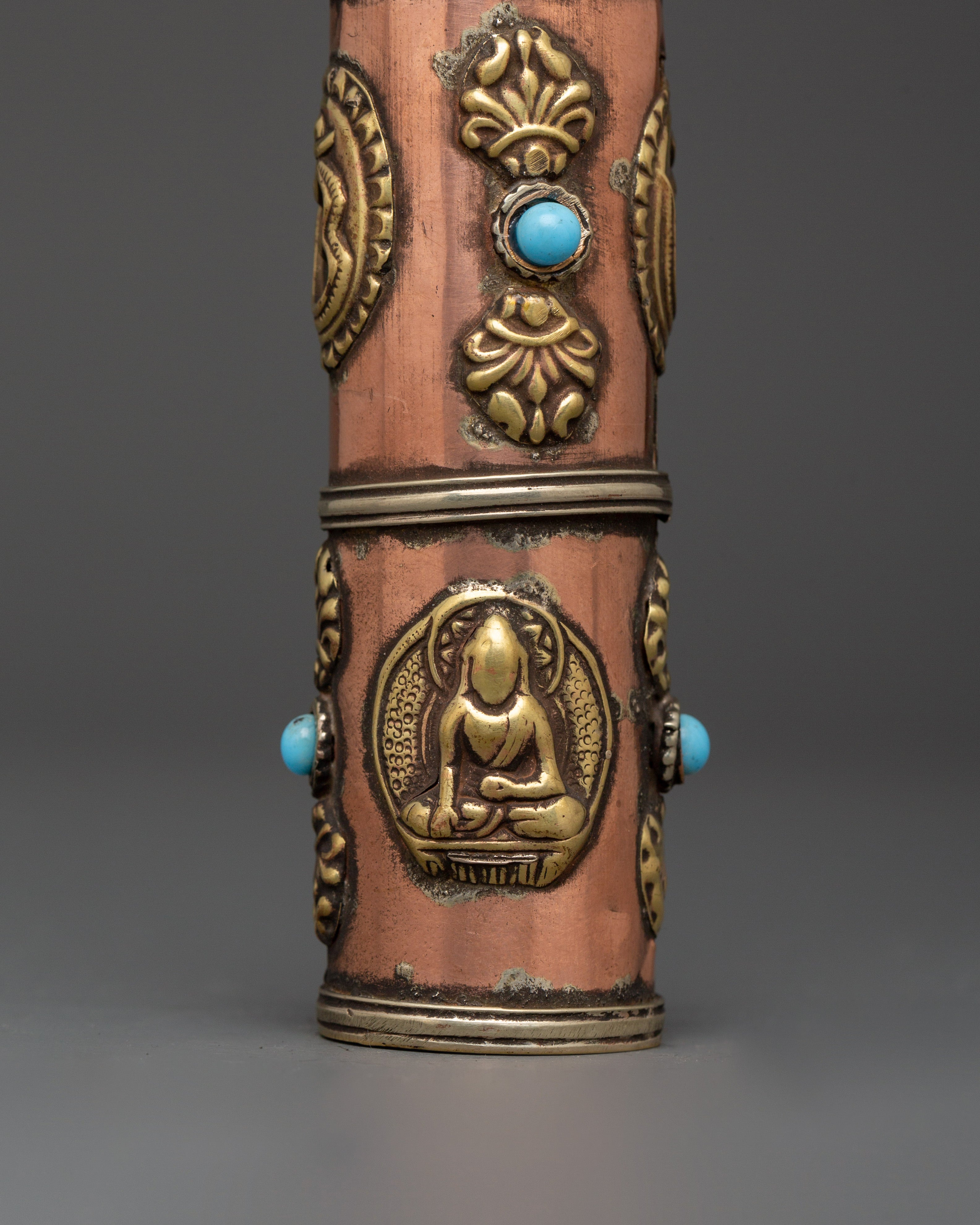 Tibetan Incense Holder with Turquoise | Ritual Burner