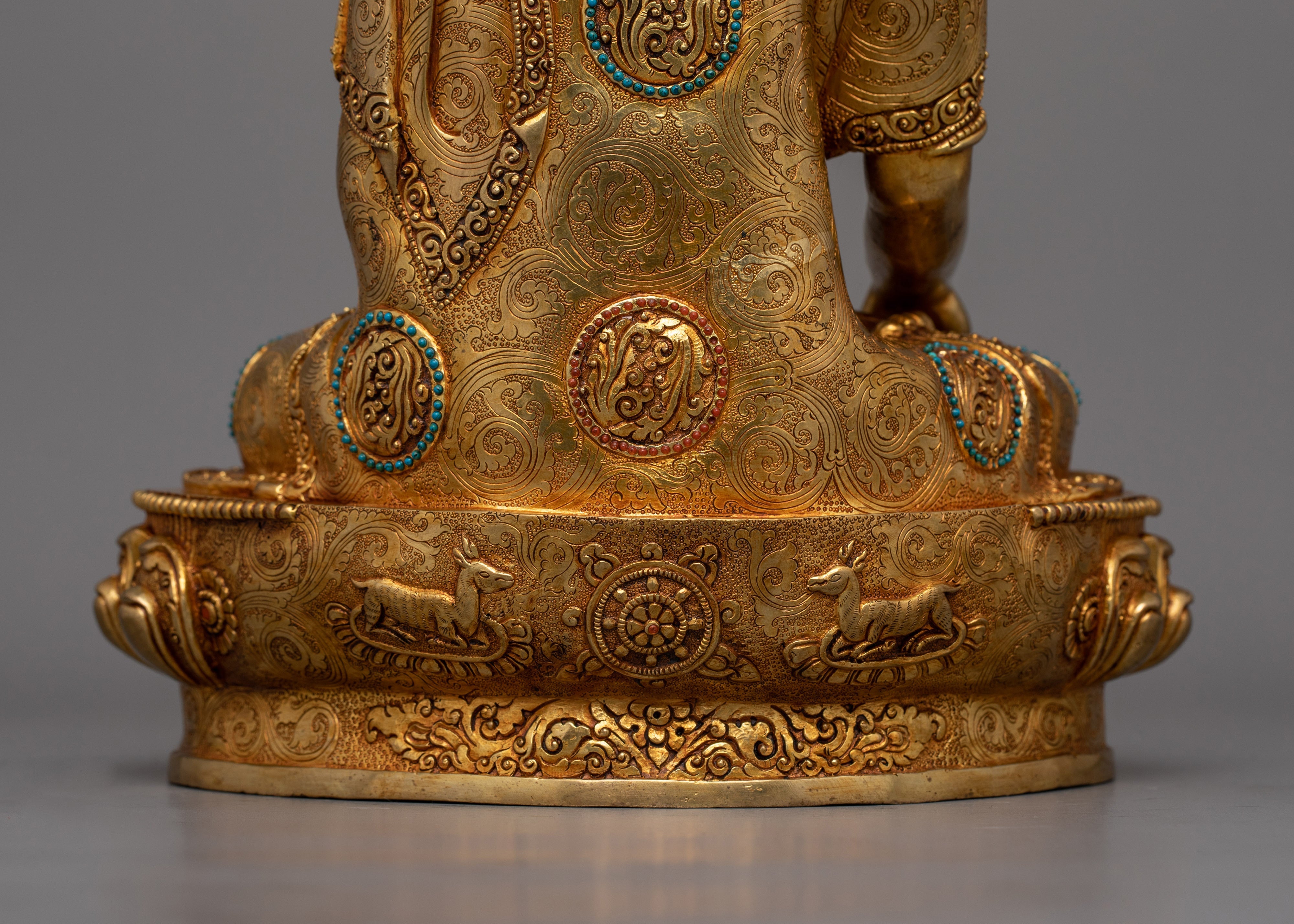 Crown Enlightened Namo Shakyamuni Buddha Statue | Fine Himalayan Asian Artwork