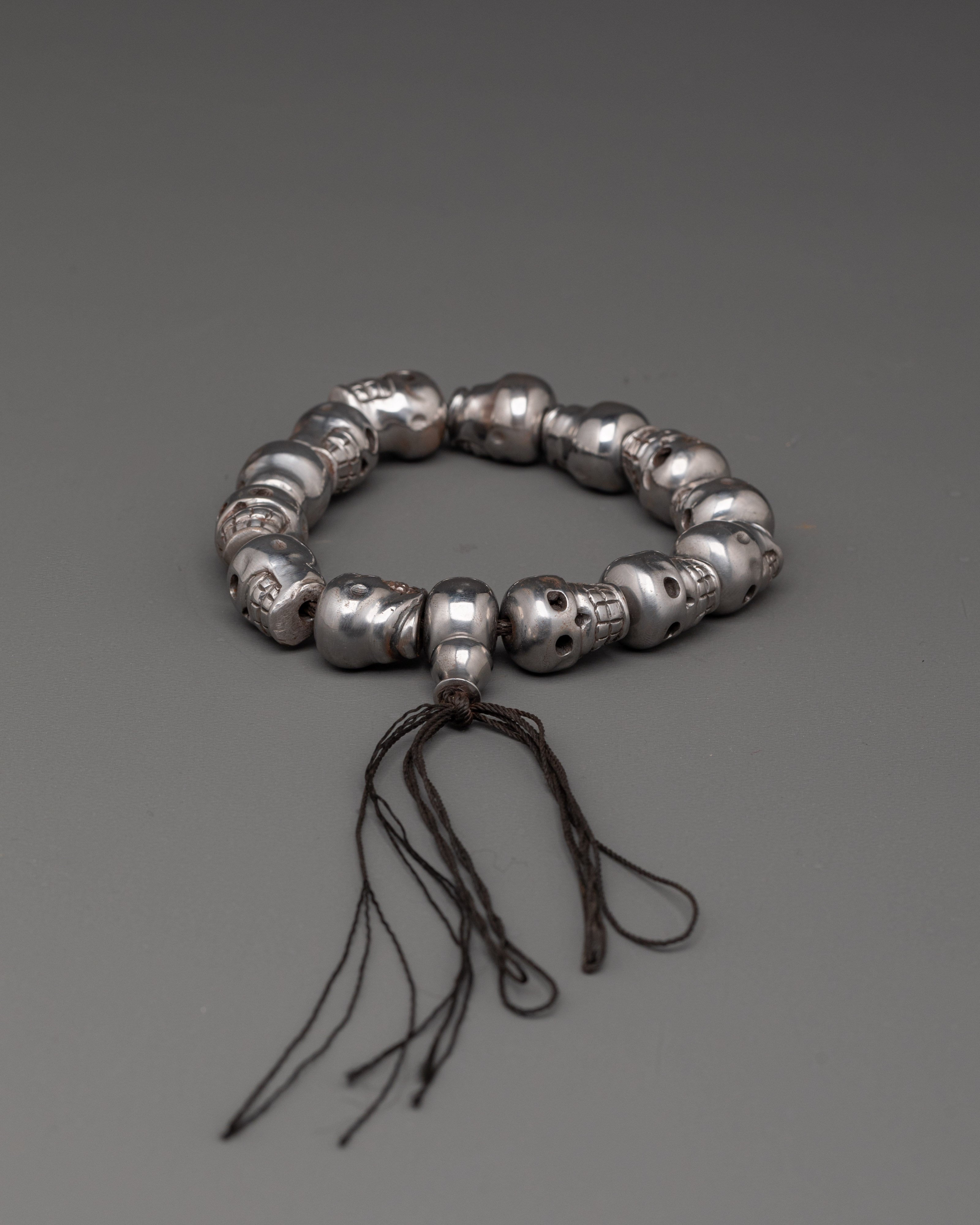 Skull Bead Bracelet | Unique Iron Skull Bracelet for Men & Women