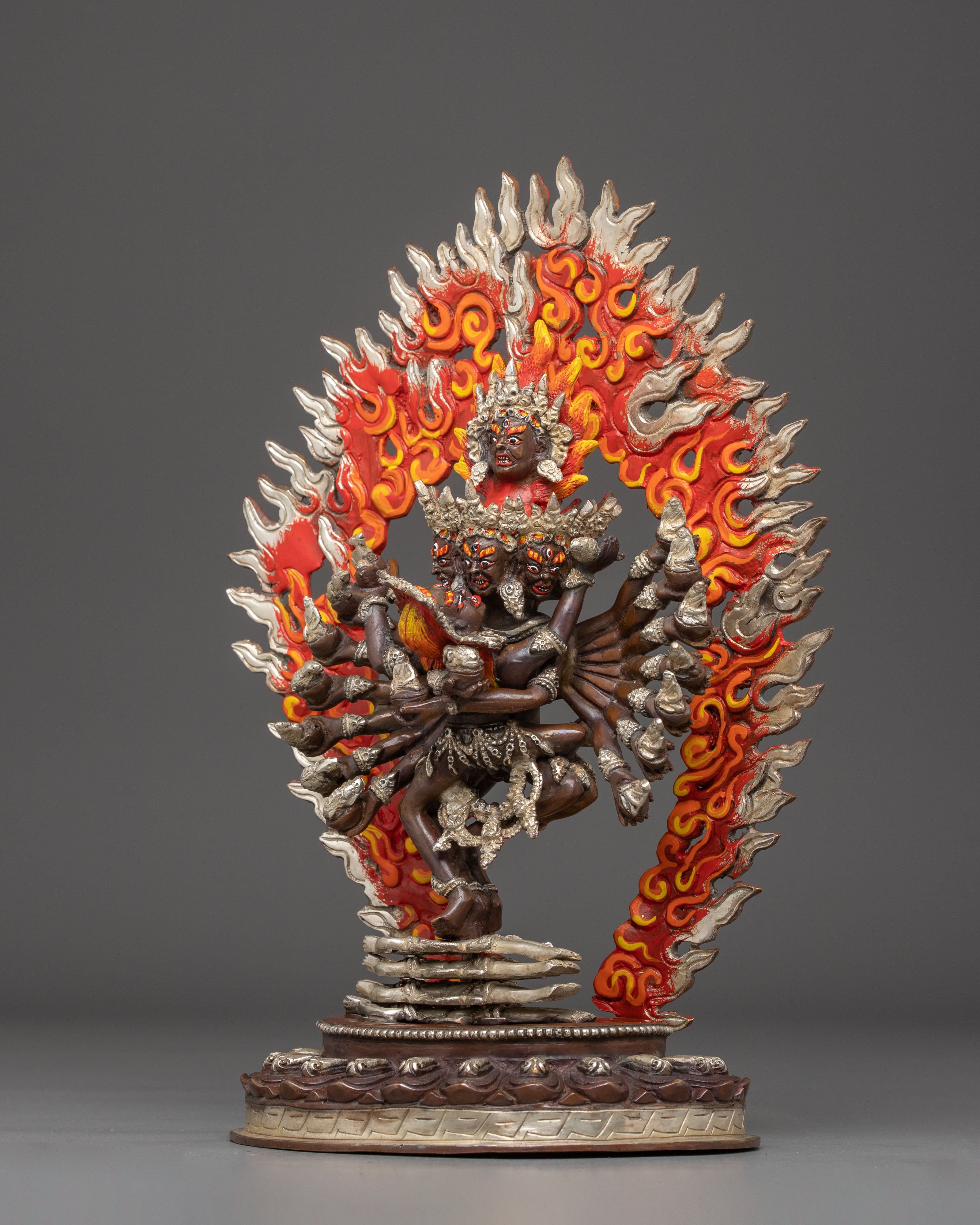 Tibetan Hevajra Statue | Wrathful Buddhist Deity
