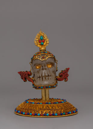Handcrafted Buddhist Skull Head