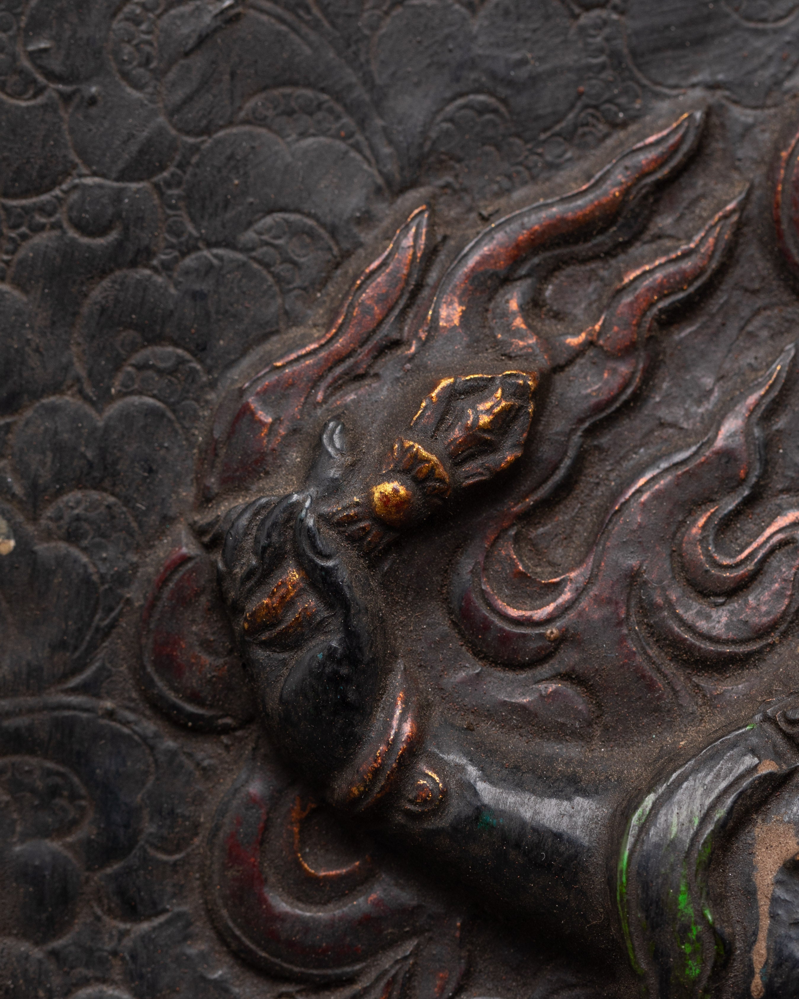 Handcrafted Spiritual Wall Hanging | Brass Vajrapani Fierce Deity Art