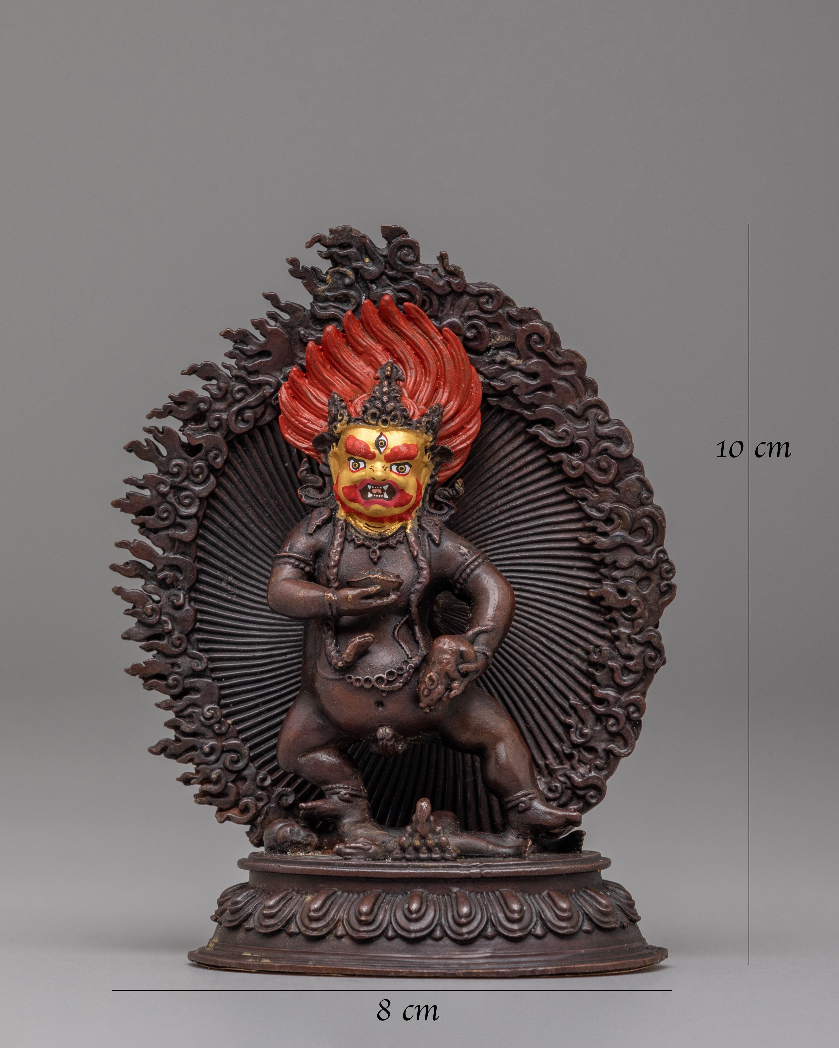 Tibetan Black Dzambhala Sculpture | Symbol of Abundance, Protection, and Enlightened