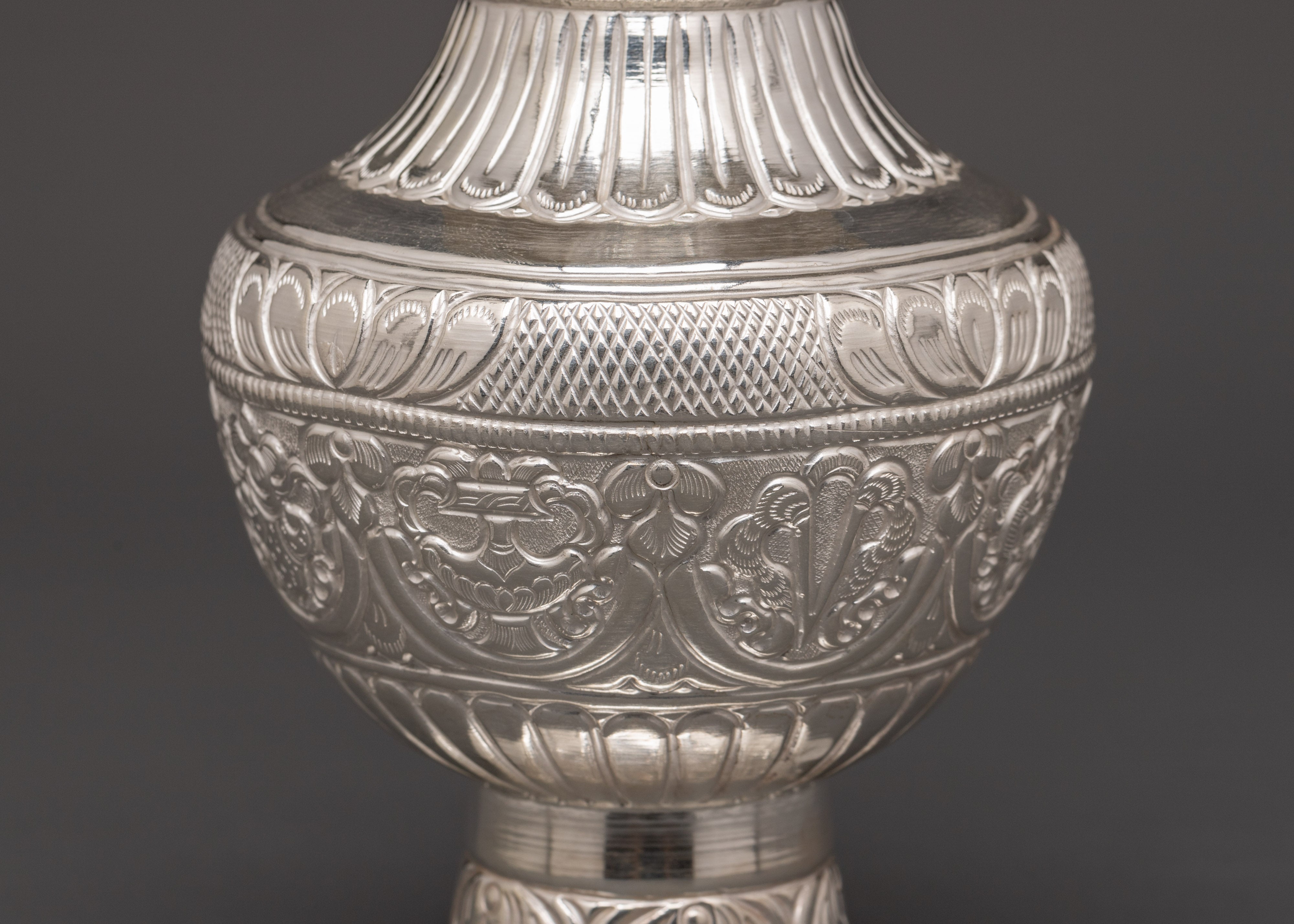 Karuwa Traditional Vessel | Water Offering Pure Silver Karuwa