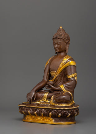 Shakyamuni Buddha Oxidized Copper Statue | The Enlightened One