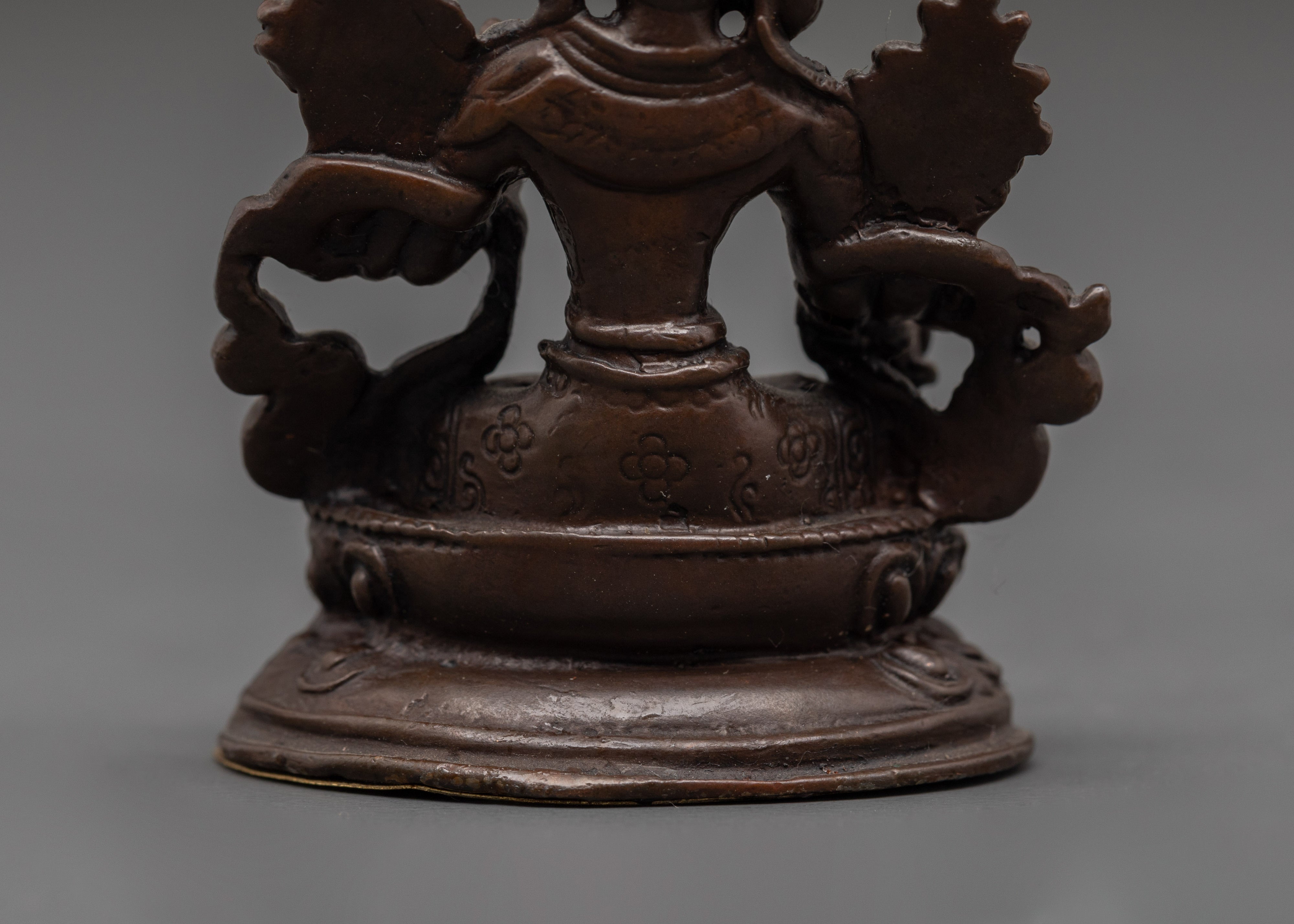 Traditional White Tara Buddhist Statue | Oxidized Copper Meditation Sculpture