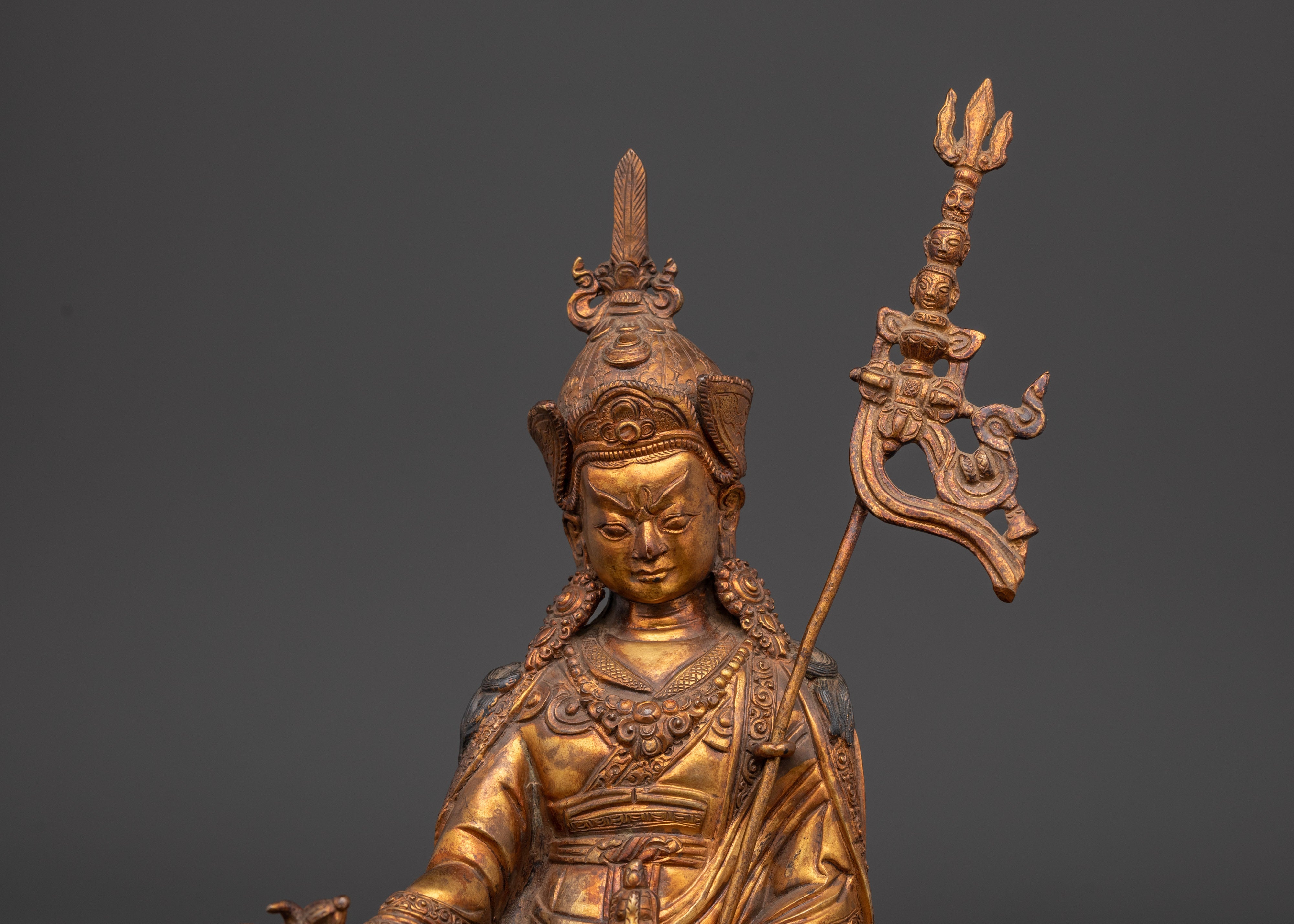 Himalayan Padmasambhava Statue | Tibetan Buddhist Sculpture for Spiritual Practice