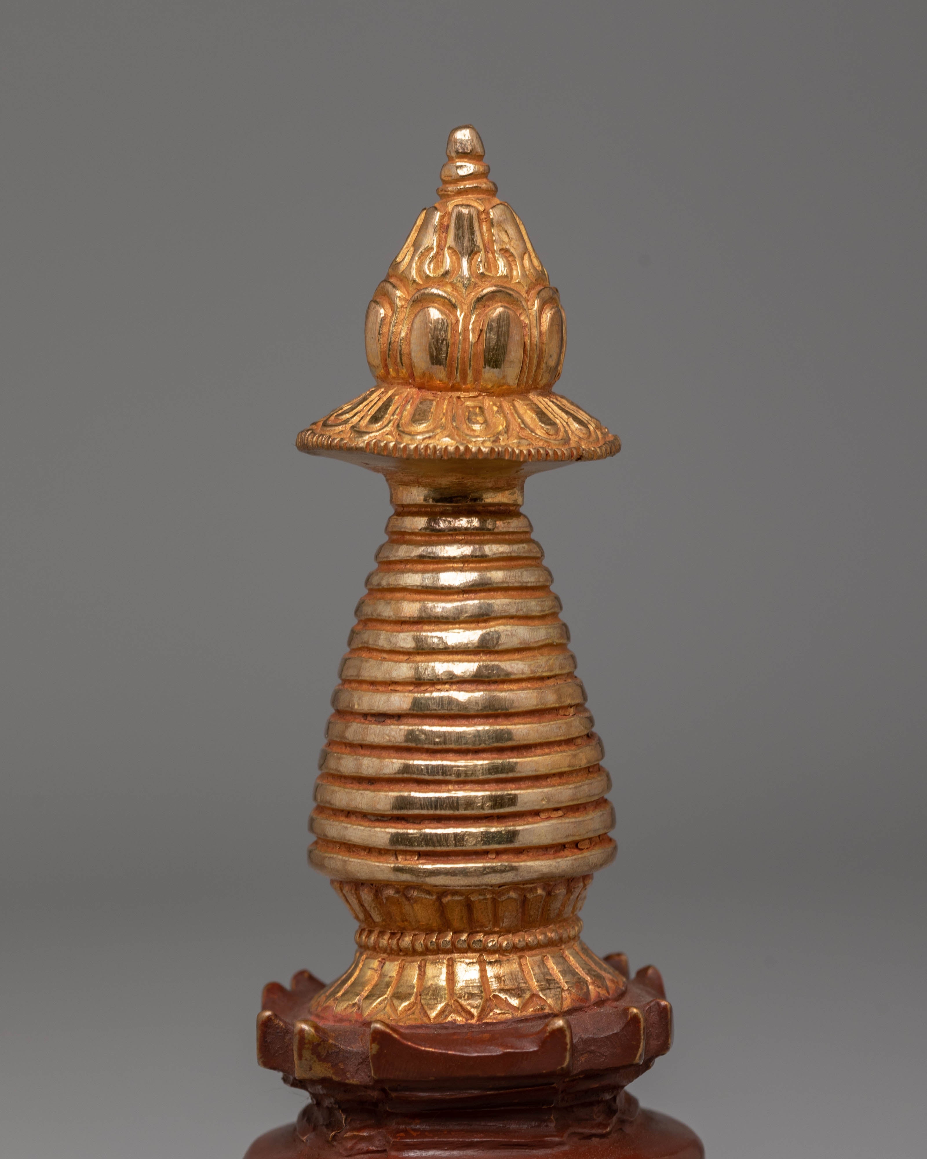 Gold Plated Stupa for Altar | Home Shrine Decor