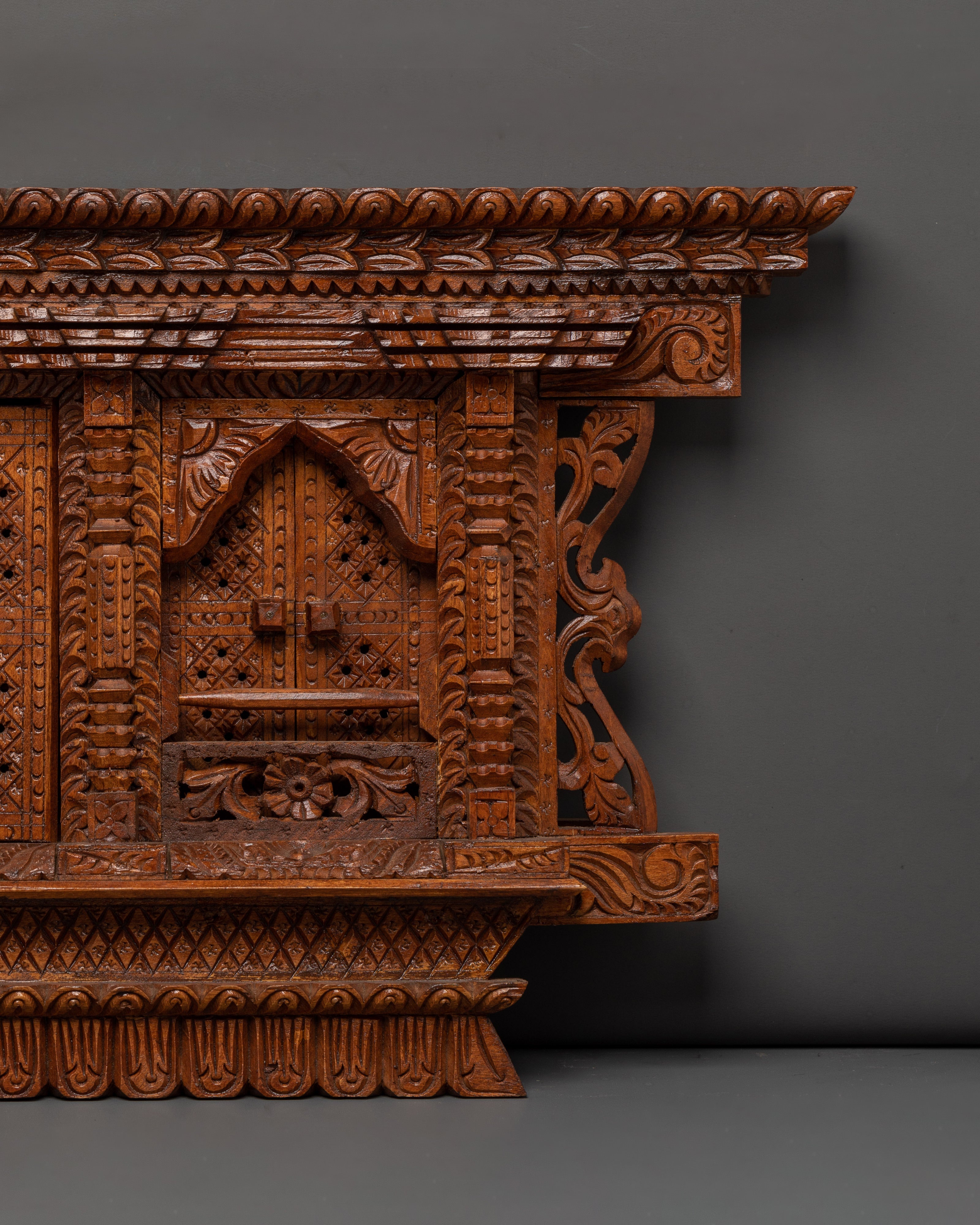 Carved Wood Wall Hanging | Handcrafted Wooden Decor
