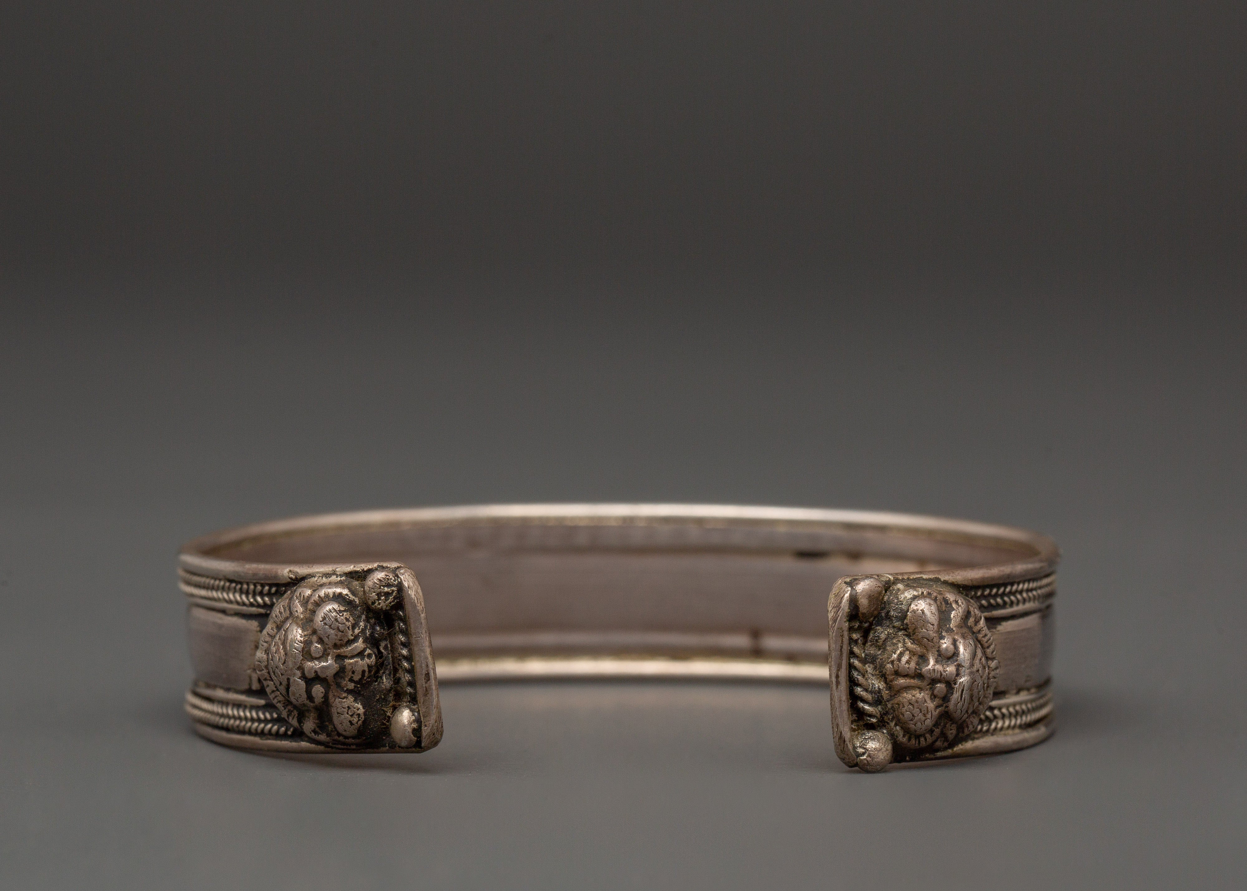 Handcrafted Silver Turquoise Inlaid Bracelet | Meaningful Spiritual Silver Bracelet
